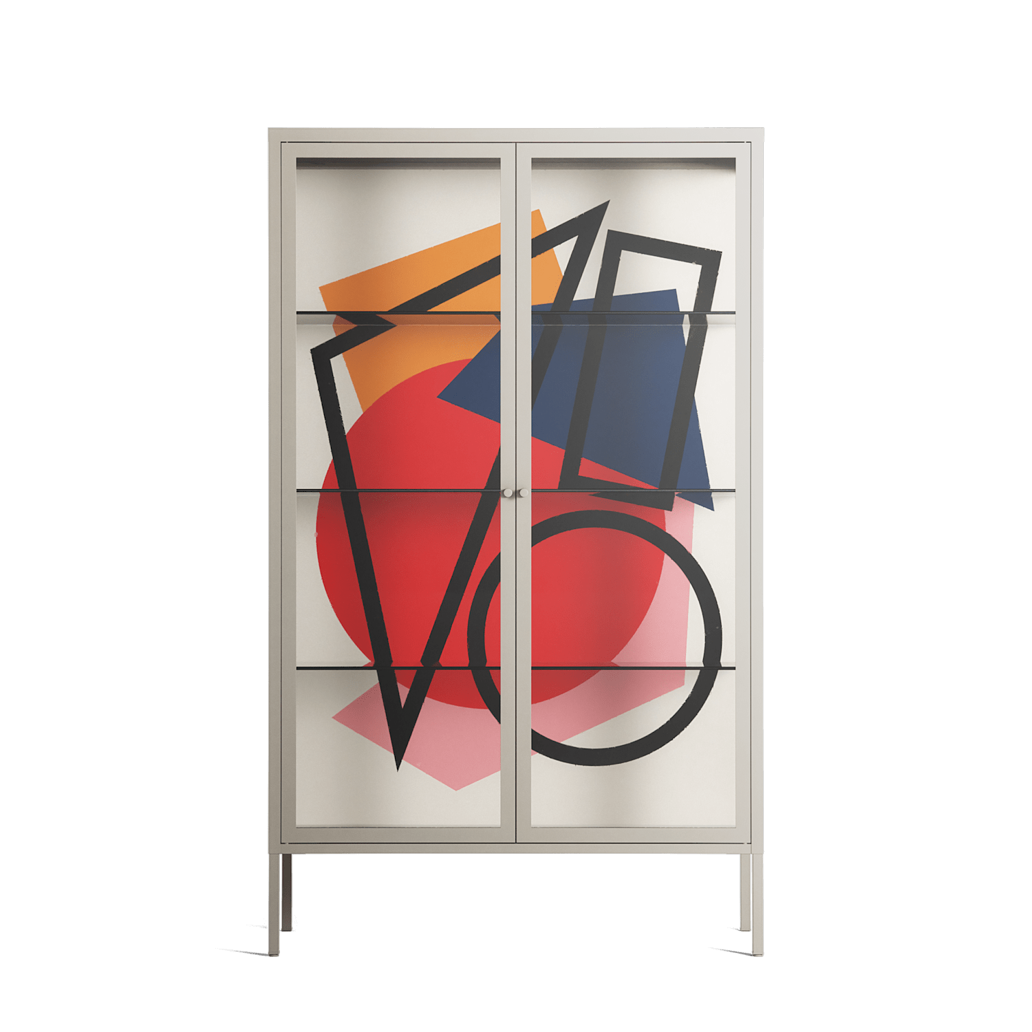 Fuerte - Cabinet - Vratislav Pecka - Pebble - Clear glass