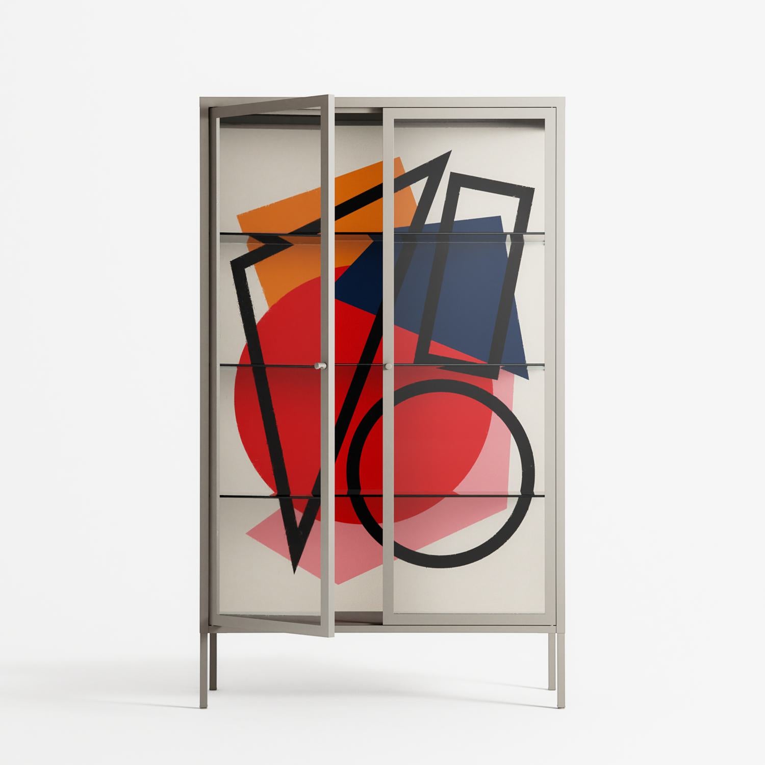 Fuerte - Cabinet - Vratislav Pecka - Pebble - Clear glass