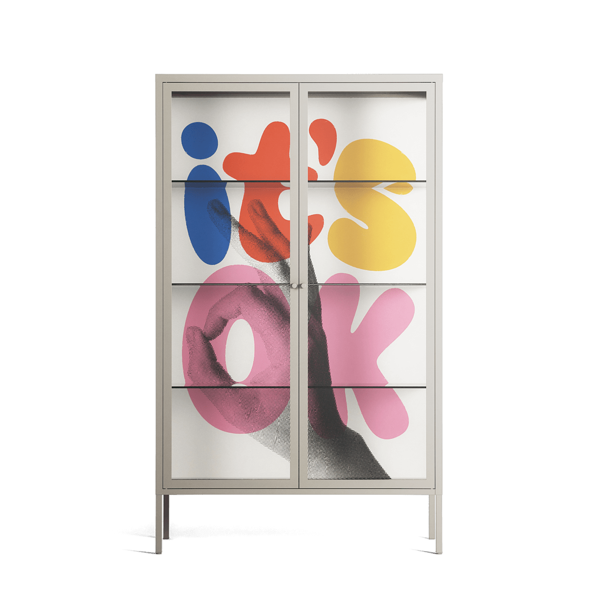 Its Ok - Cabinet - Vratislav Pecka - Pebble - Clear glass