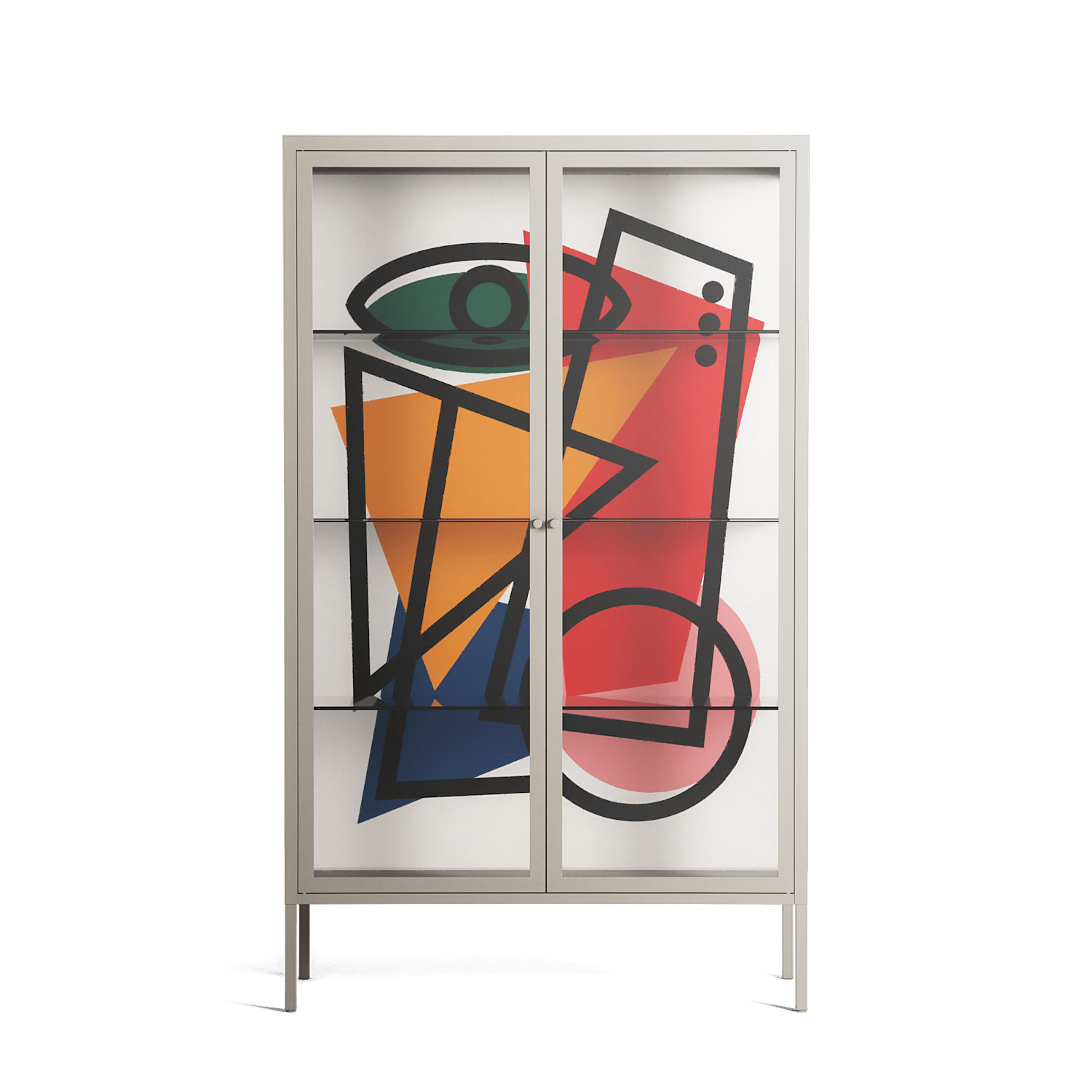 Misplaced - Cabinet - Vratislav Pecka - Pebble - Clear glass