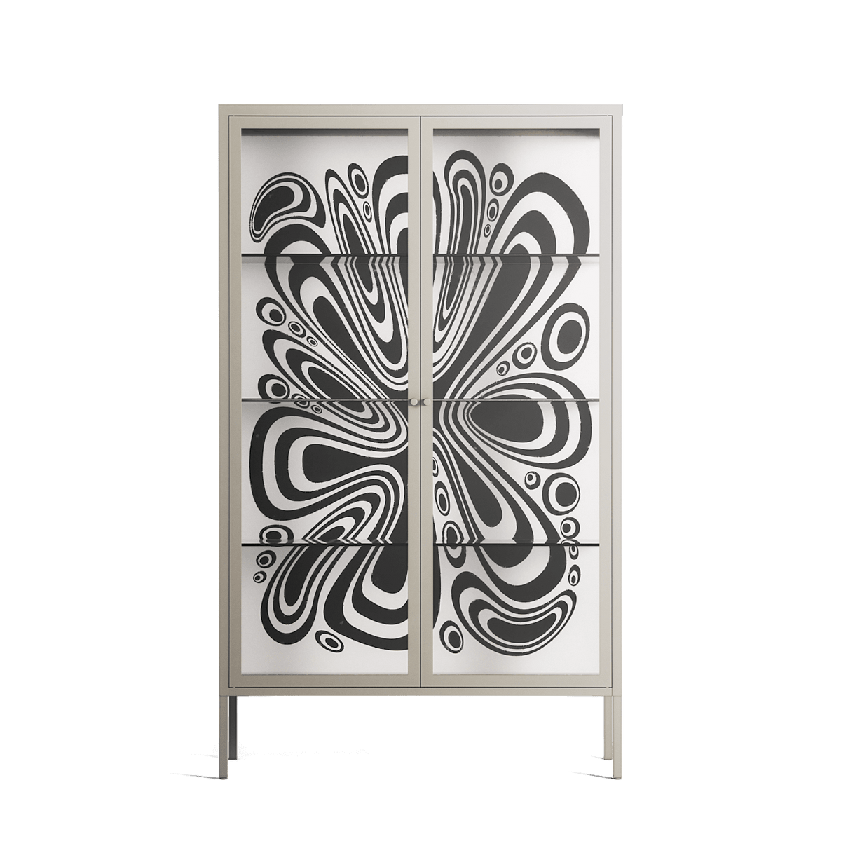 Splash of black - Cabinet - Vratislav Pecka - Pebble - Clear glass