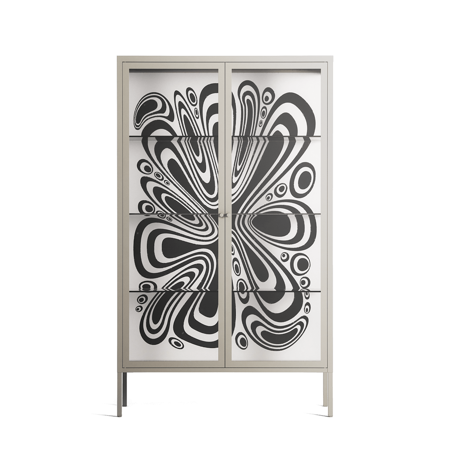 Splash of black - Cabinet - Vratislav Pecka - Pebble - Clear glass