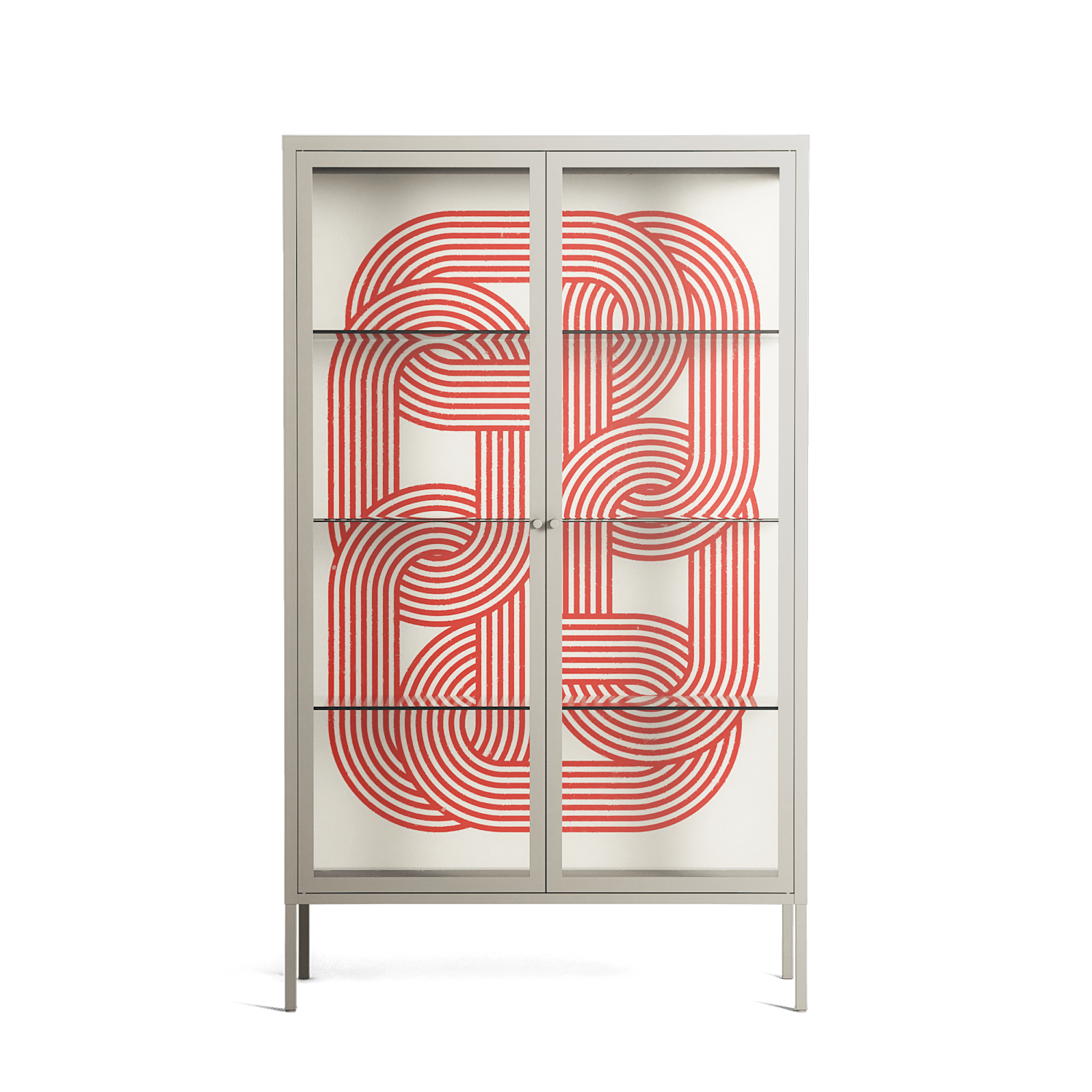 United - Cabinet - Vratislav Pecka - Pebble - Clear glass