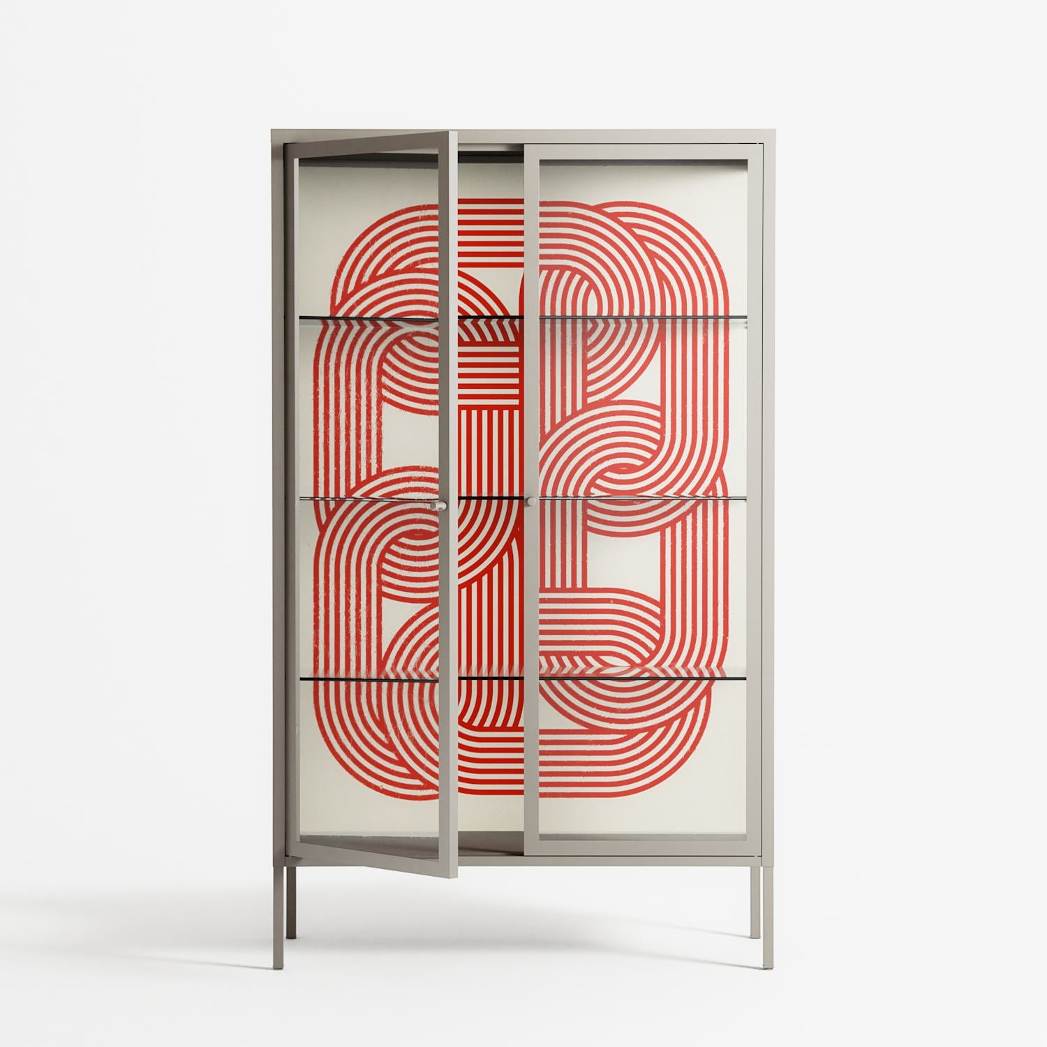United - Cabinet - Vratislav Pecka - Pebble - Clear glass