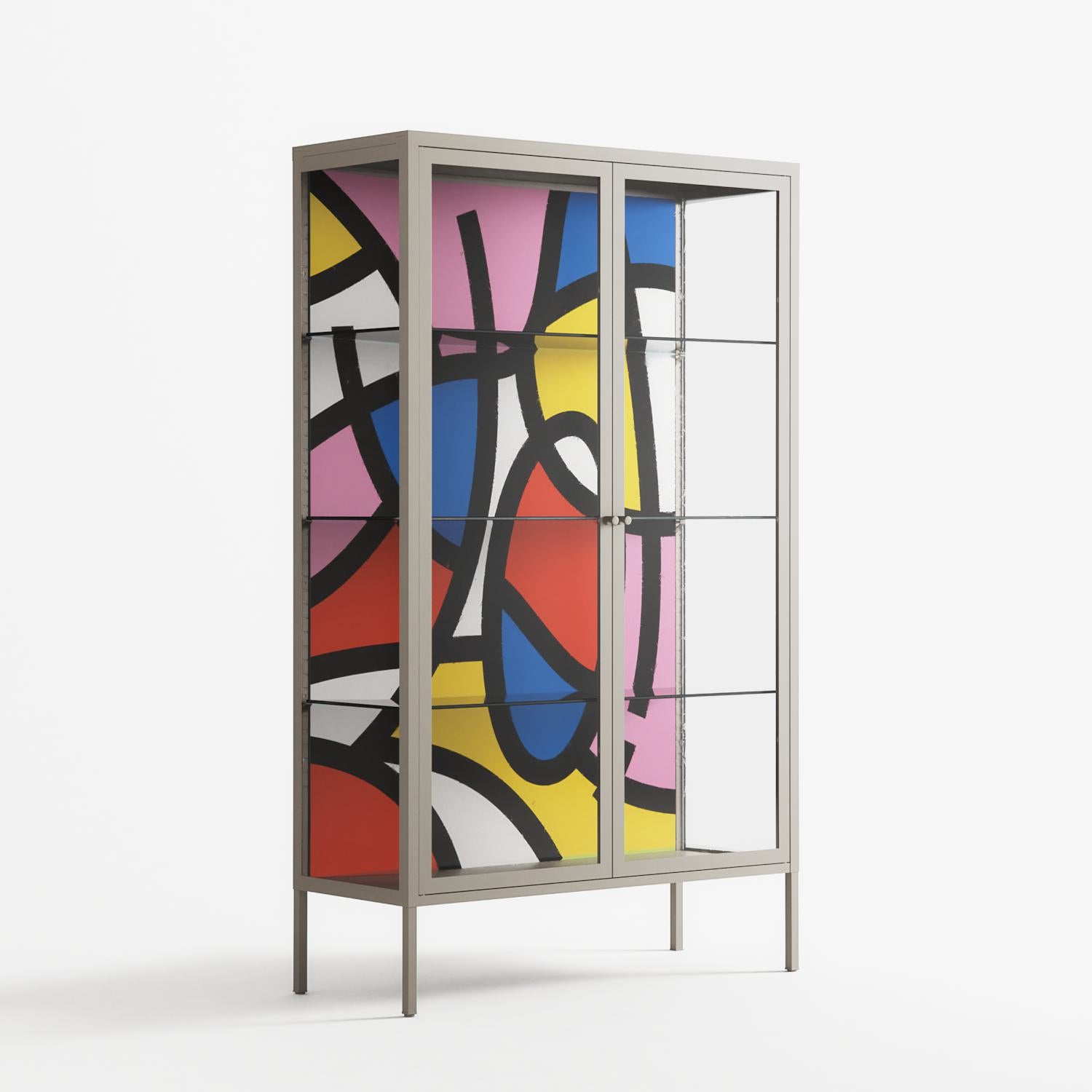 Yo - Cabinet - Vratislav Pecka - Pebble - Clear glass