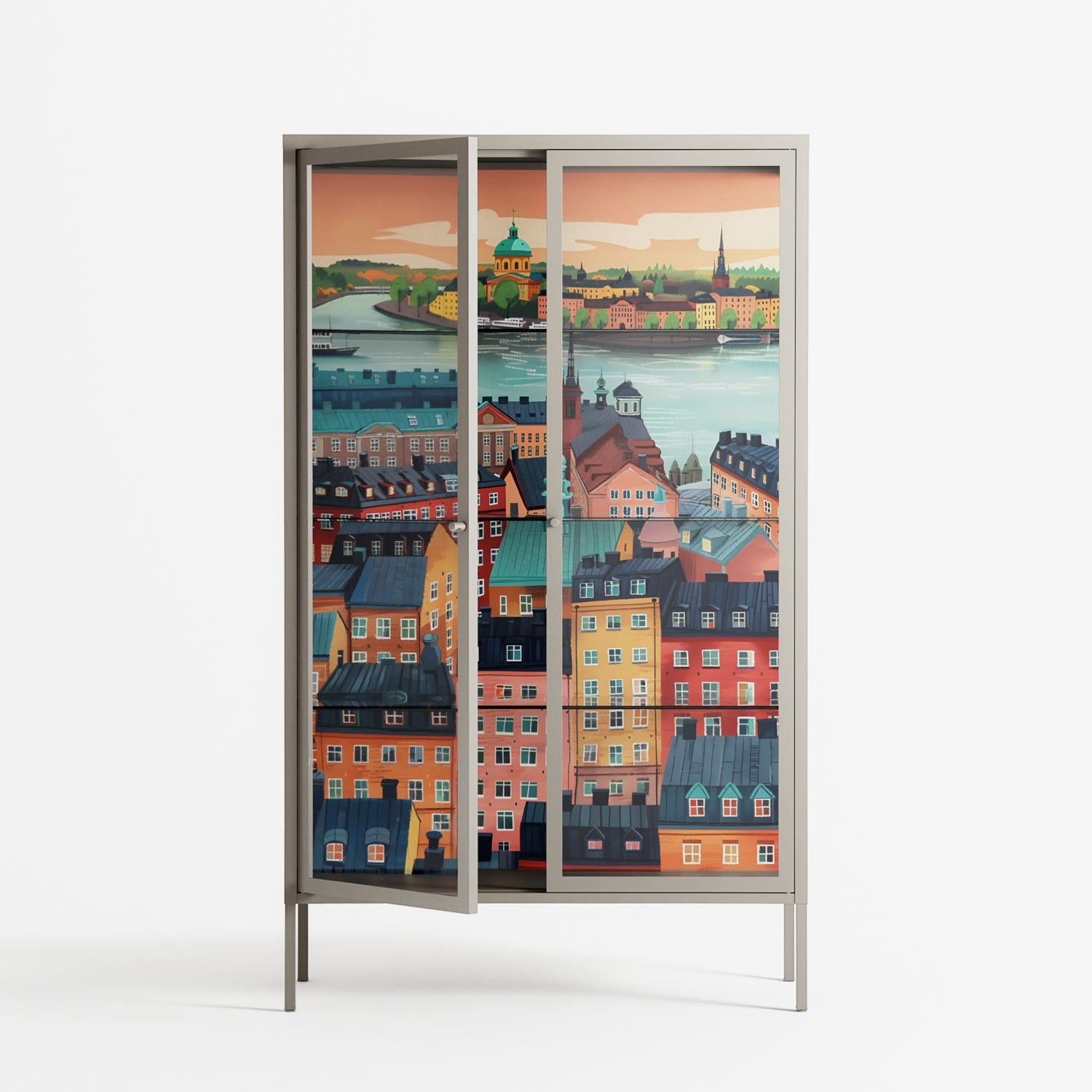 Gamla Stan - Cabinet - Nur Rydberg - Pebble - Clear glass