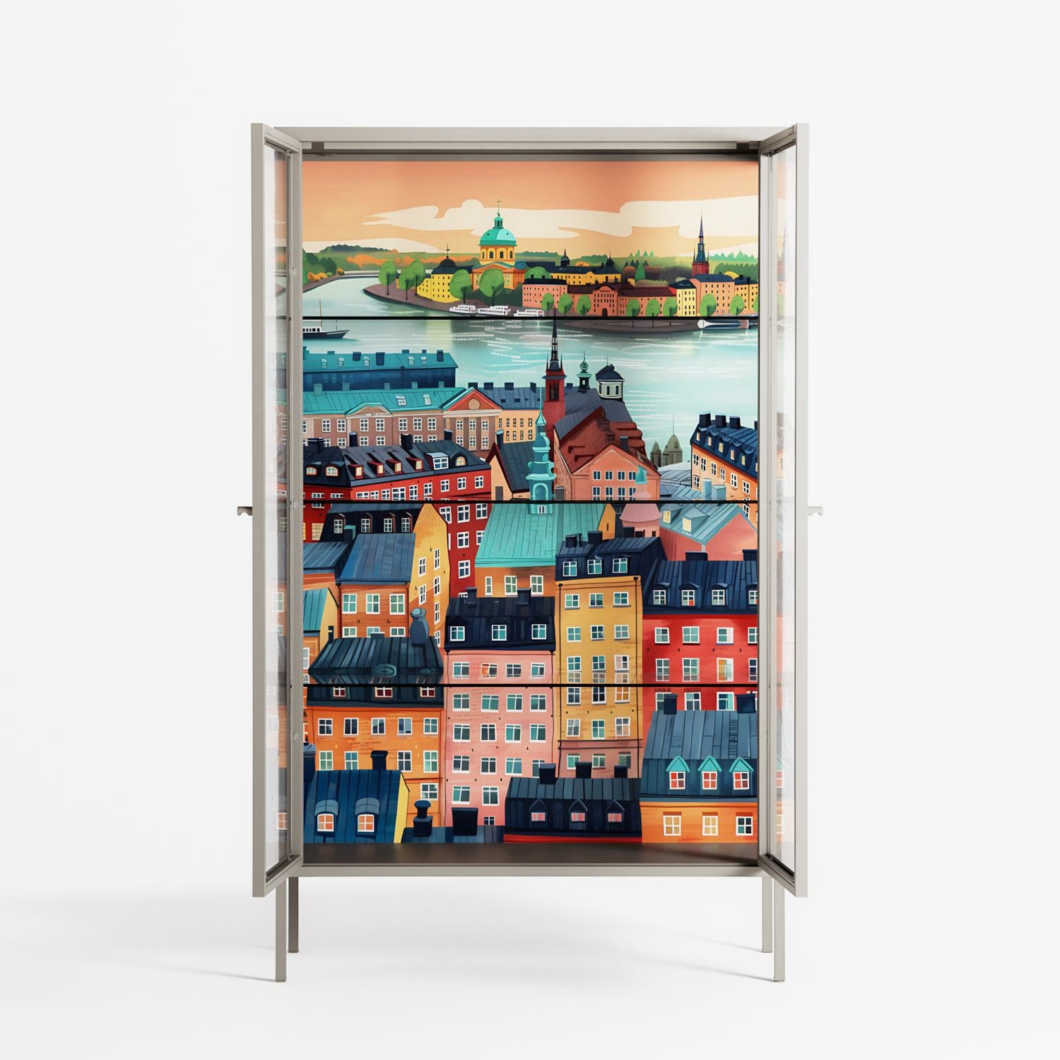 Gamla Stan - Cabinet - Nur Rydberg - Pebble - Clear glass