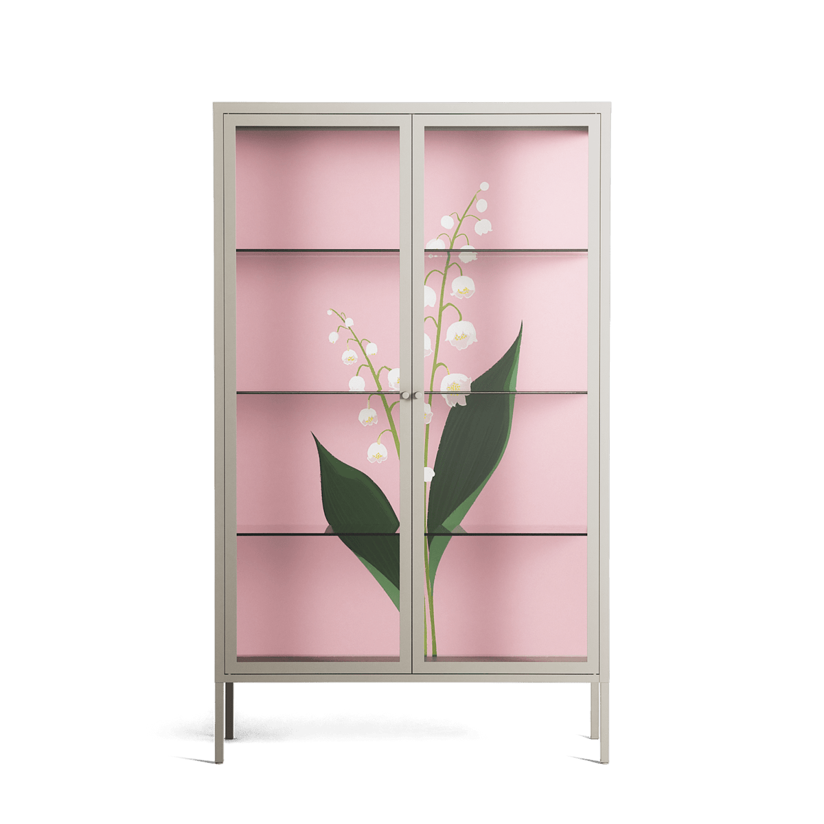 Kalas Konvalj - Cabinet - Nur Rydberg - Pebble - Clear glass