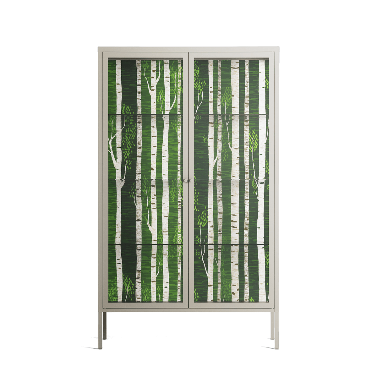 Björkskog - Cabinet - Nur Rydberg - Pebble - Clear glass
