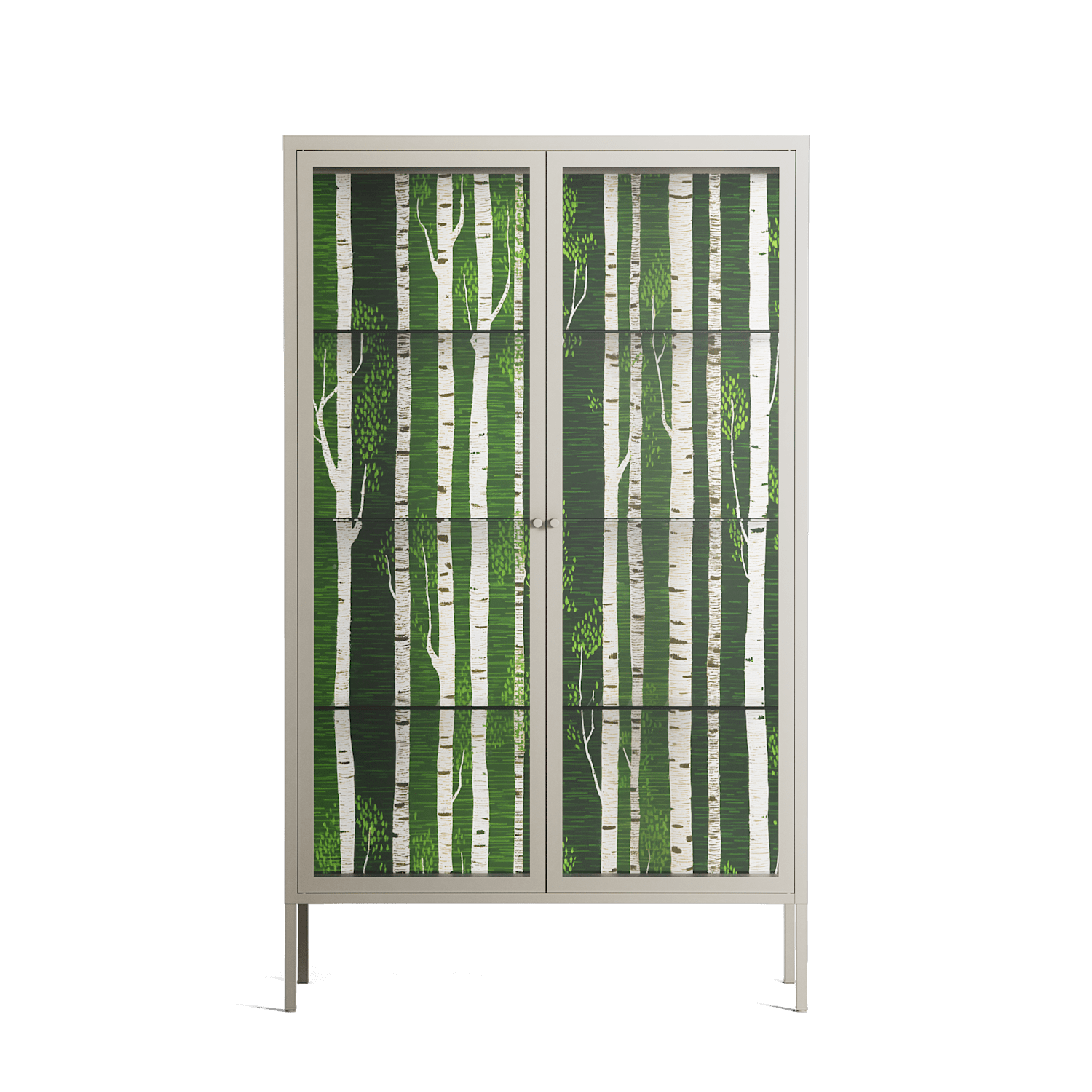 Björkskog - Cabinet - Nur Rydberg - Pebble - Clear glass