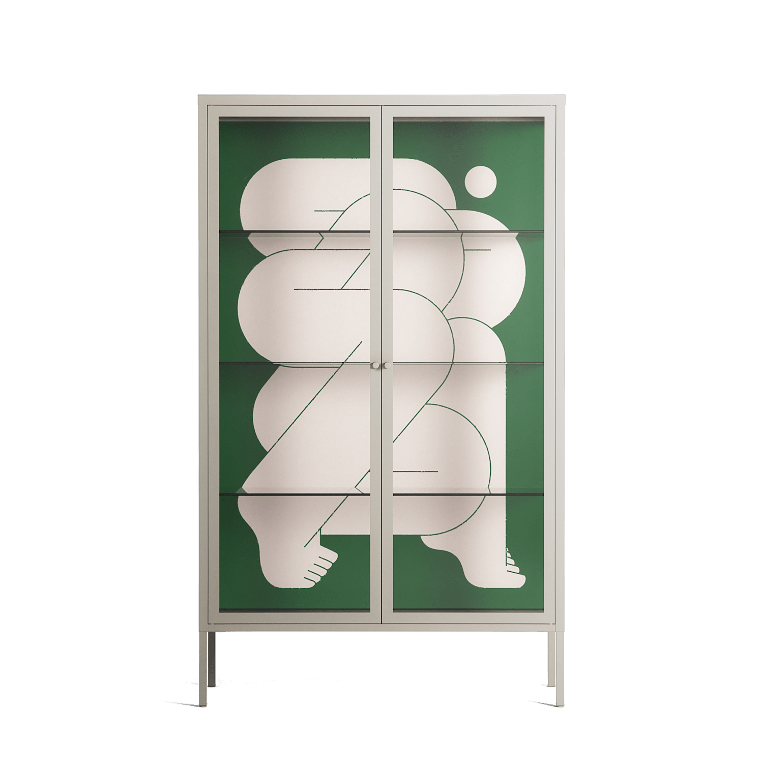 Carry - Cabinet - Andrea Devia-Nuño - Pebble - Clear glass