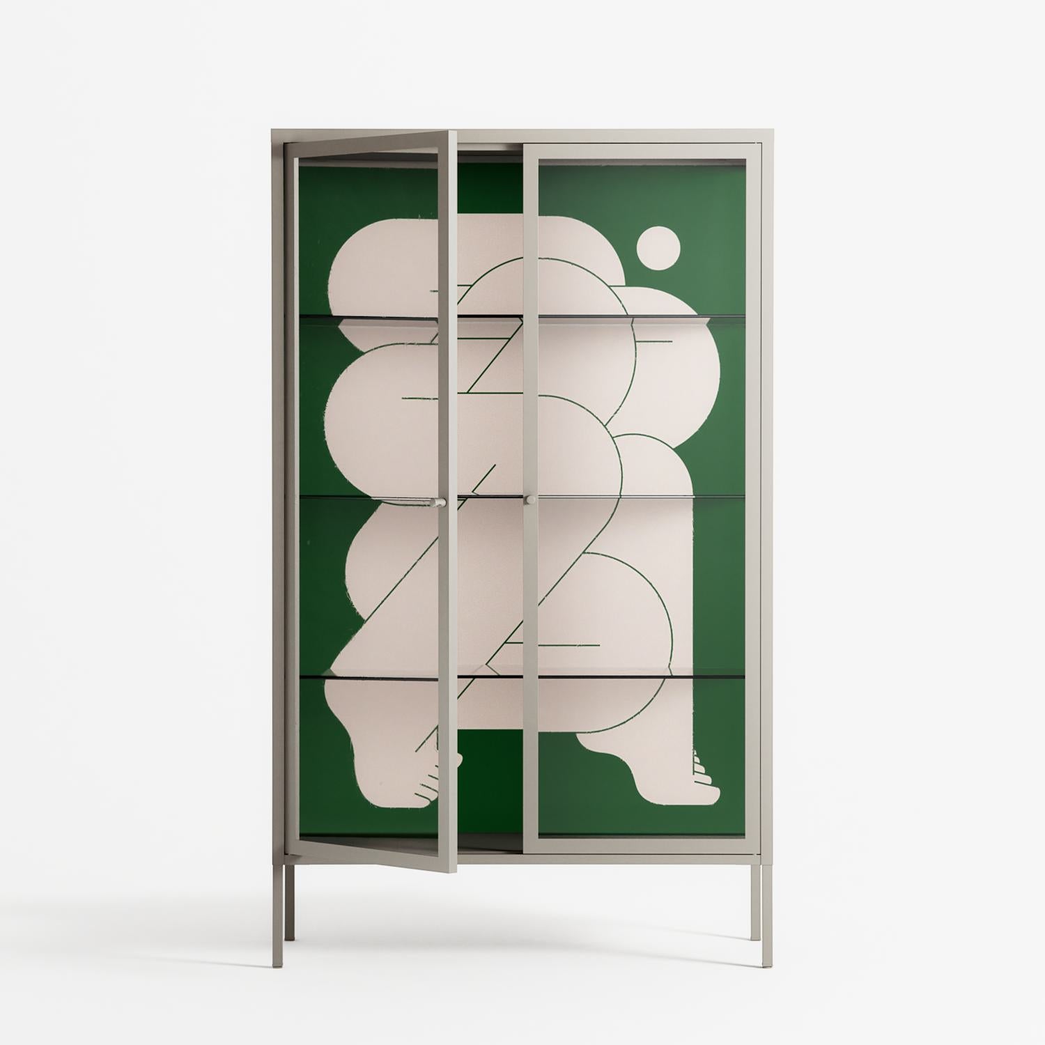 Carry - Cabinet - Andrea Devia-Nuño - Pebble - Clear glass