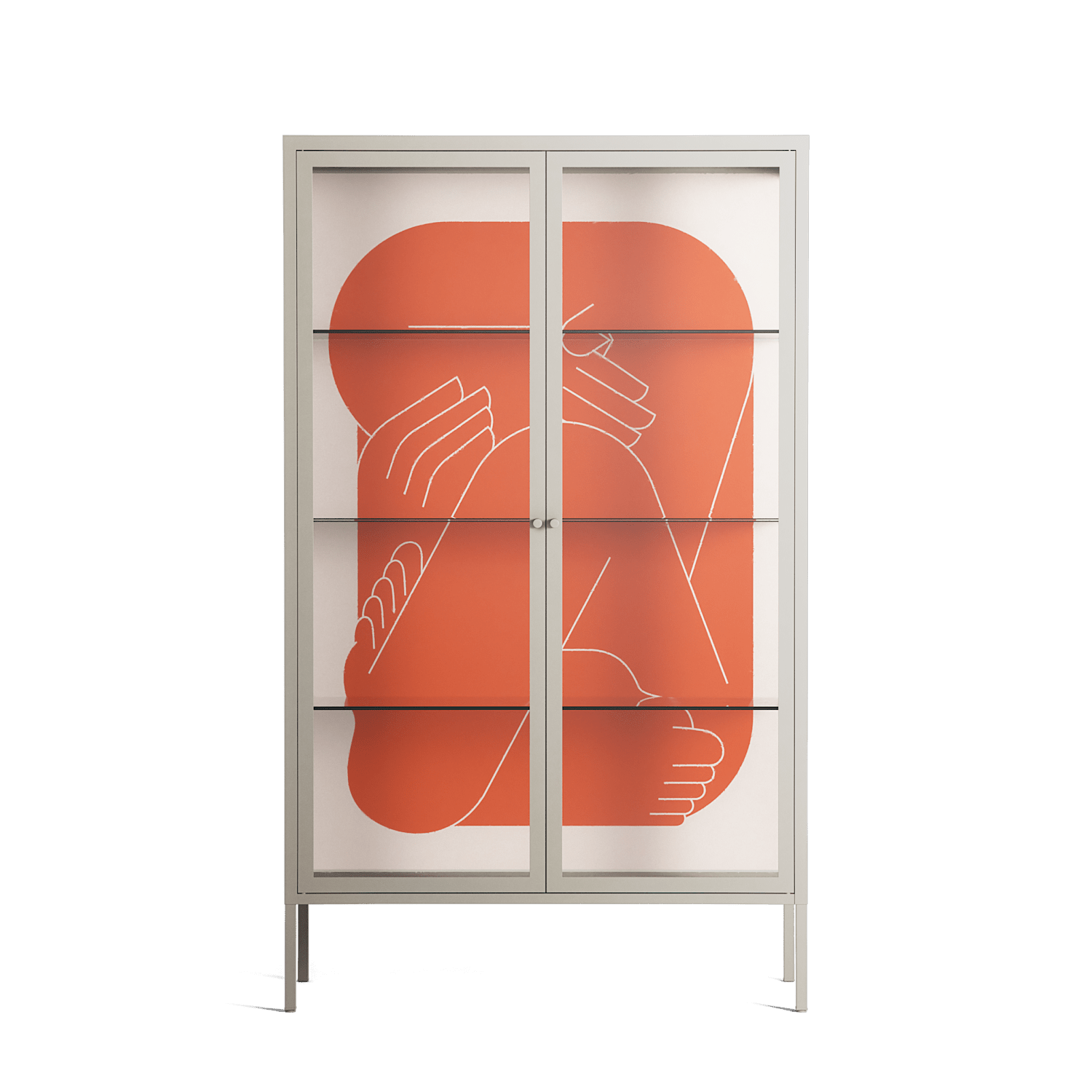 Keep - Cabinet - Andrea Devia-Nuño - Pebble - Clear glass