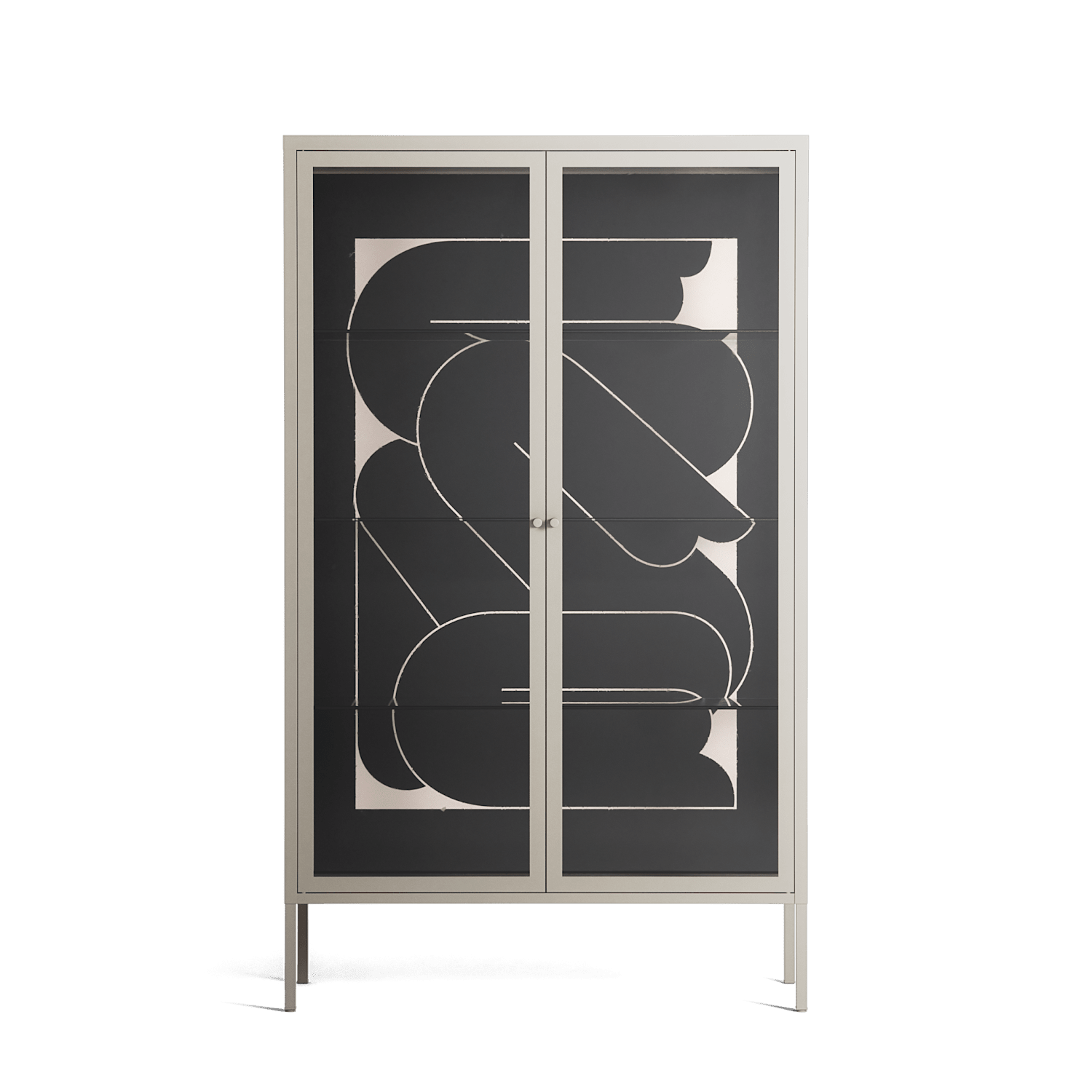 Love Flow - Cabinet - Andrea Devia-Nuño - Pebble - Clear glass