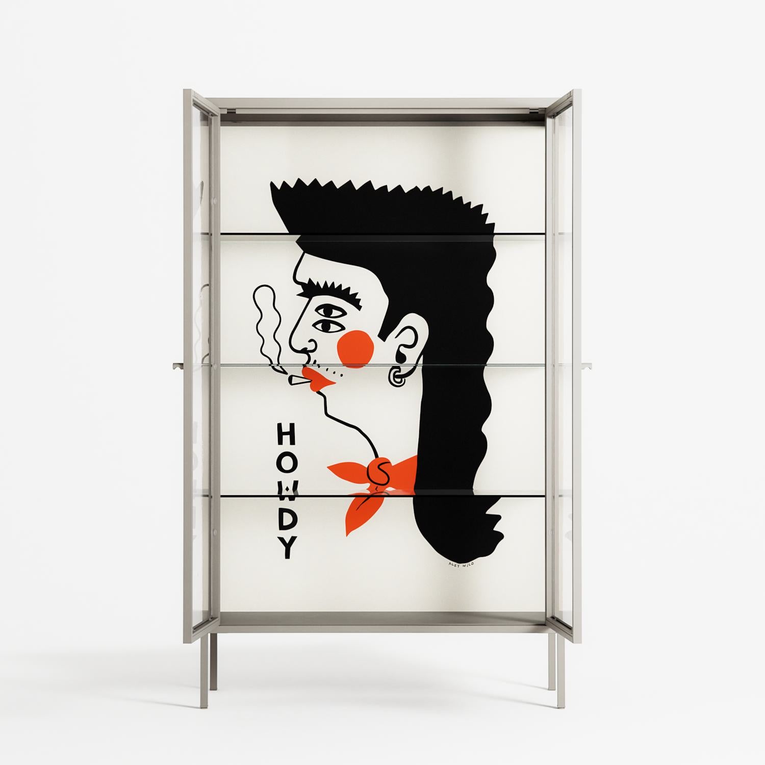 Howdy - Cabinet - Aley Wild - Pebble - Clear glass