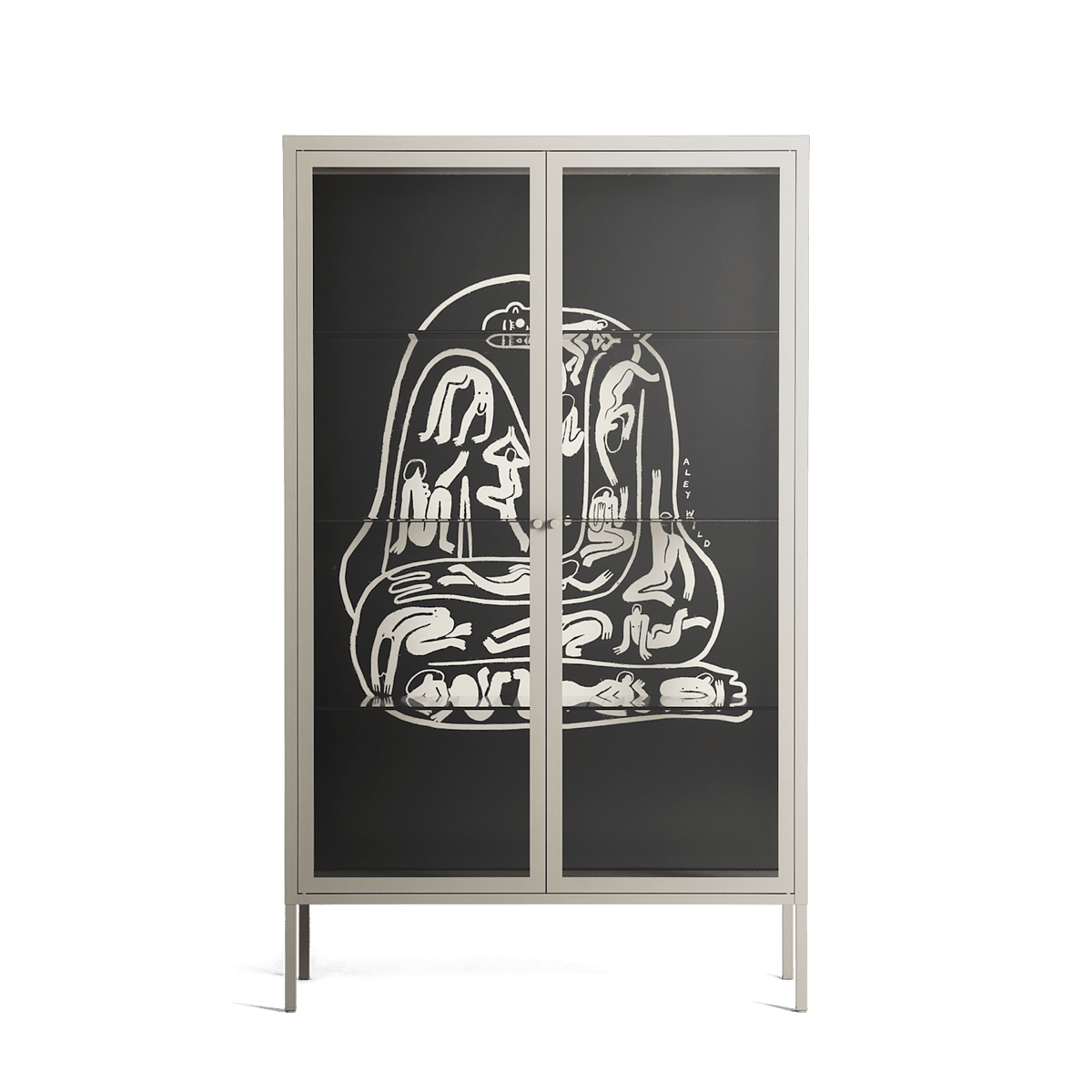 Nudes on Nudes - Cabinet - Aley Wild - Pebble - Clear glass