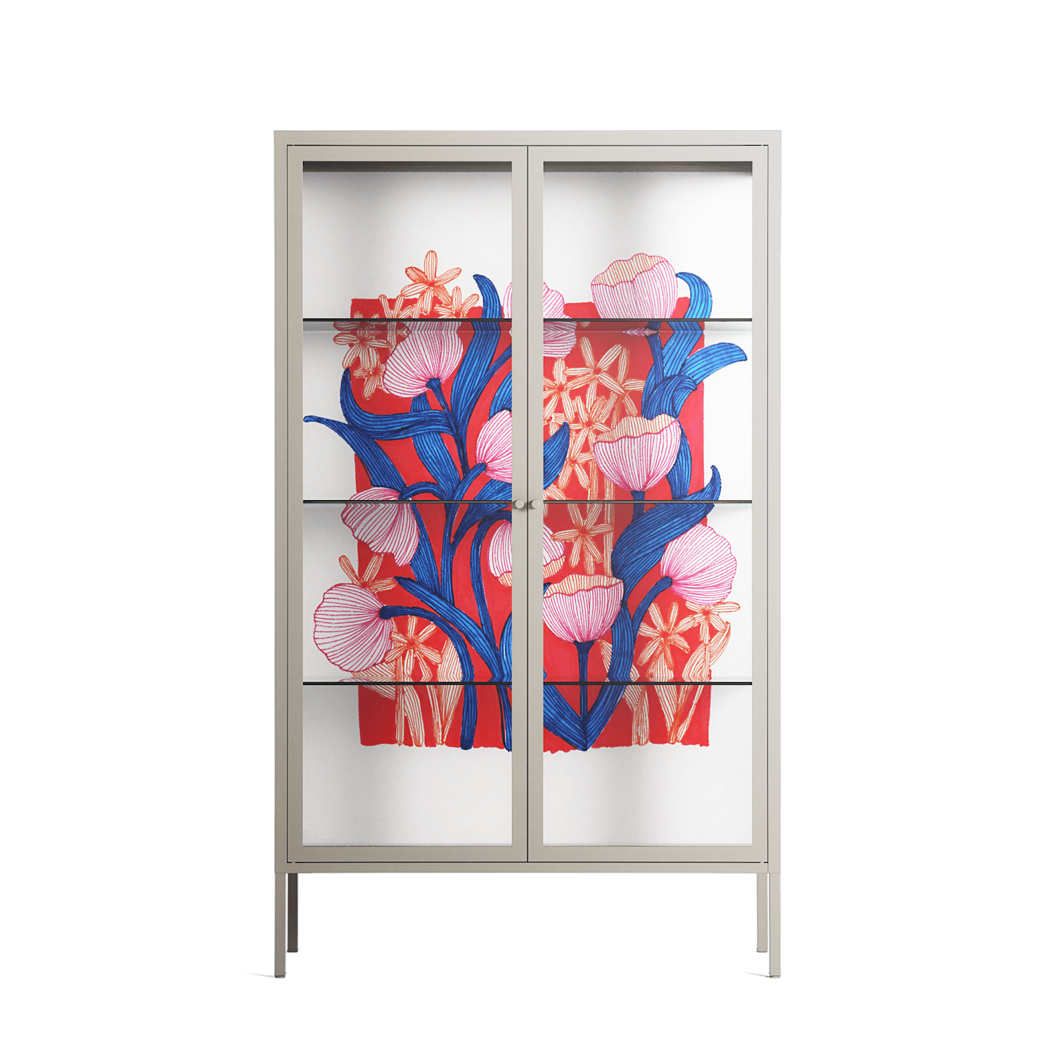 Buttercup - Cabinet - Katie O’Shea - Pebble - Clear glass