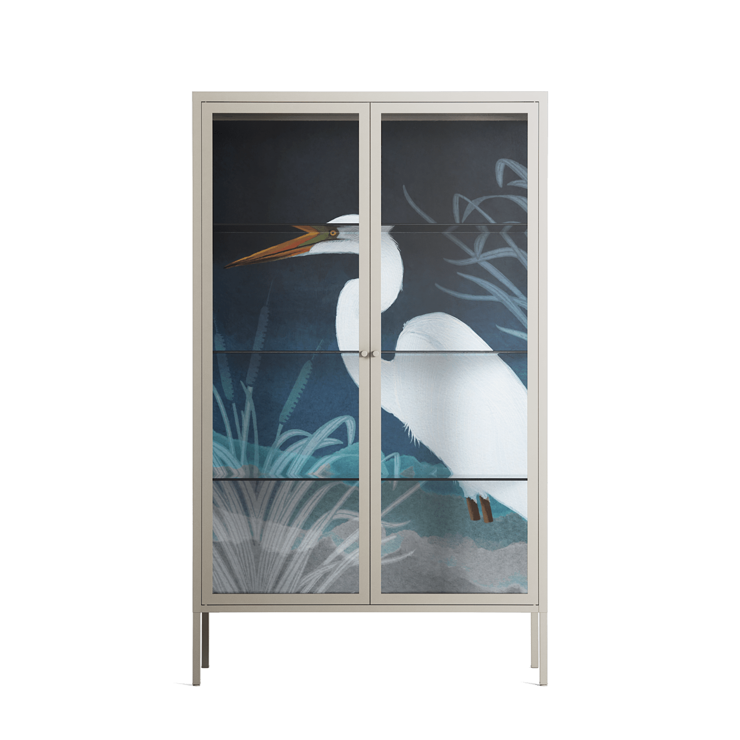 Egret - Cabinet - Katie O’Shea - Pebble - Clear glass