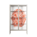 Orange Flowers 1 - Cabinet - Katie O’Shea - Pebble - Clear glass