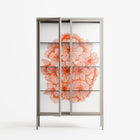 Orange Flowers 1 - Cabinet - Katie O’Shea - Pebble - Clear glass