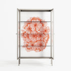Orange Flowers 1 - Cabinet - Katie O’Shea - Pebble - Clear glass