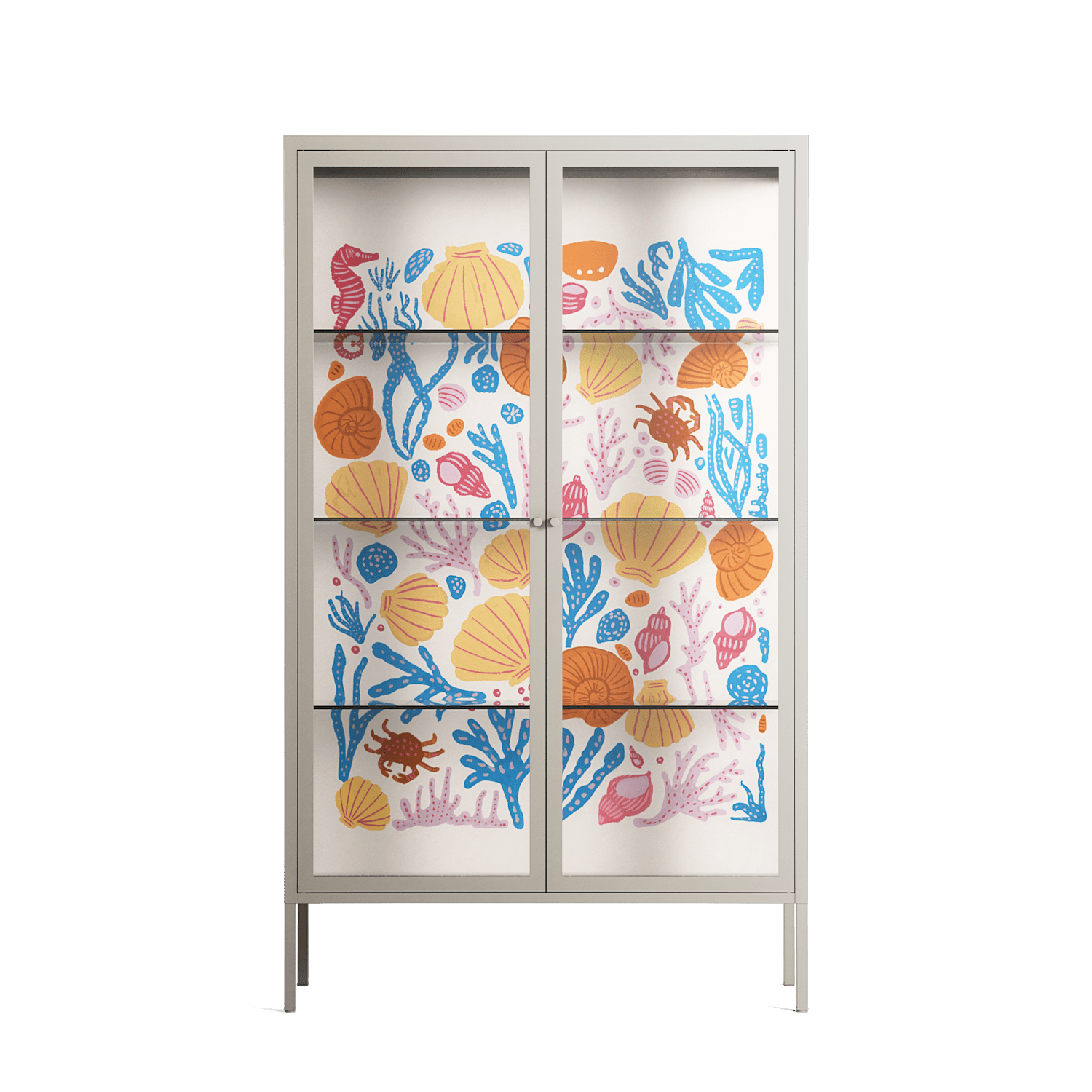 Sea Critters - Cabinet - Katie O’Shea - Pebble - Clear glass