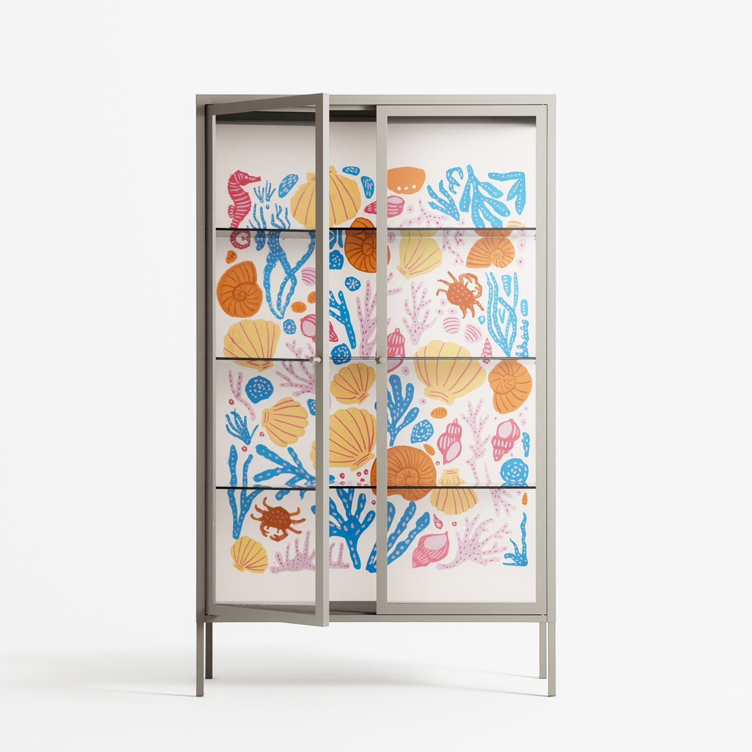 Sea Critters - Cabinet - Katie O’Shea - Pebble - Clear glass
