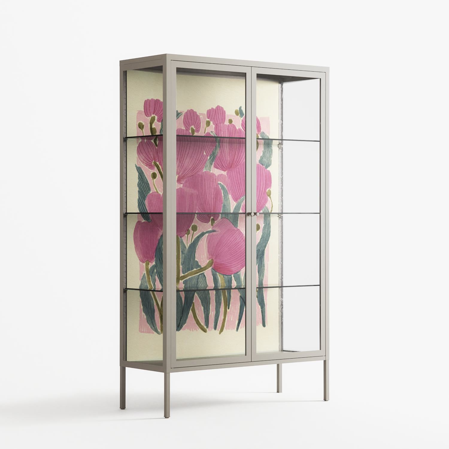 Tulips - Cabinet - Katie O’Shea - Pebble - Clear glass