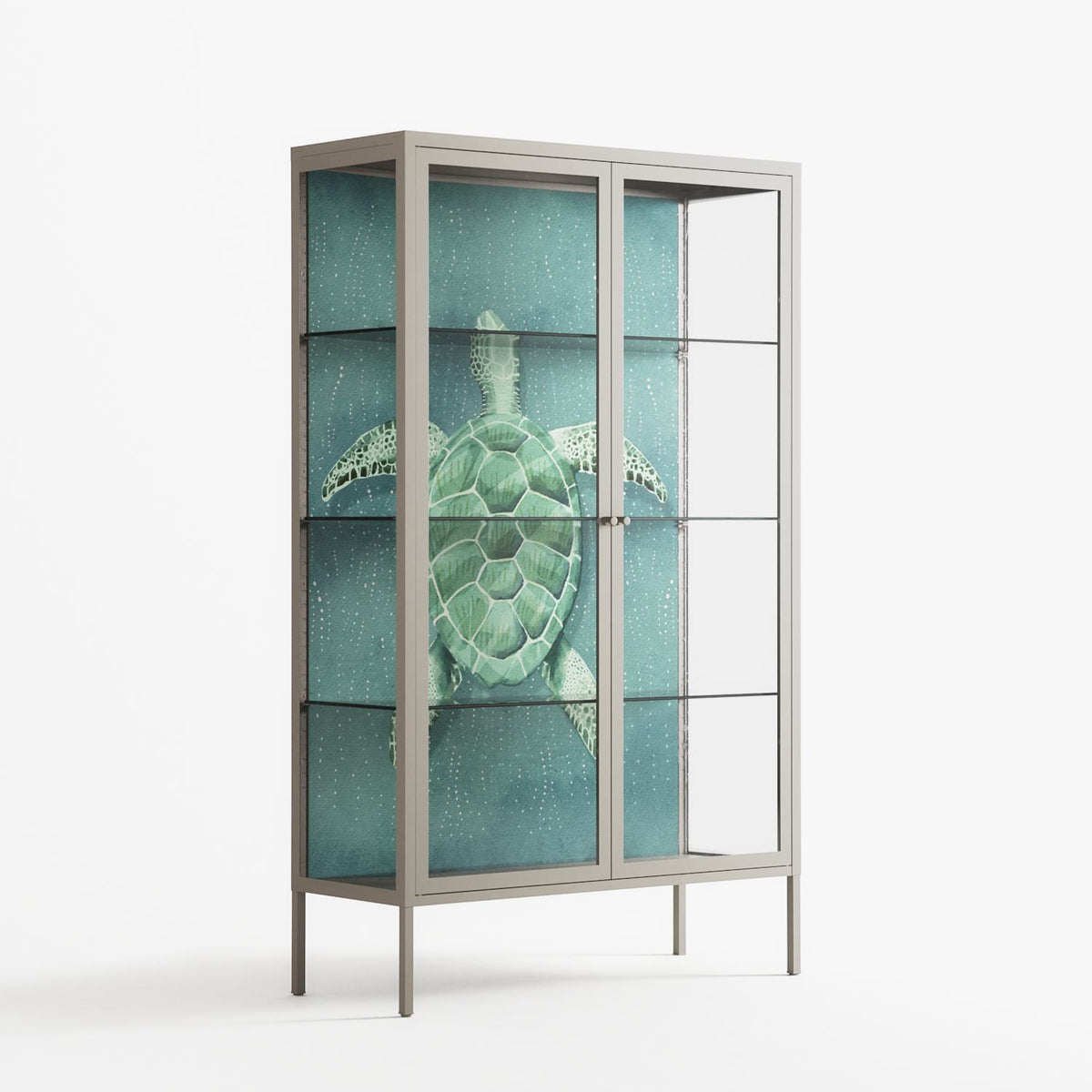 Turtle Without Kelp - Cabinet - Katie O’Shea - Pebble - Clear glass