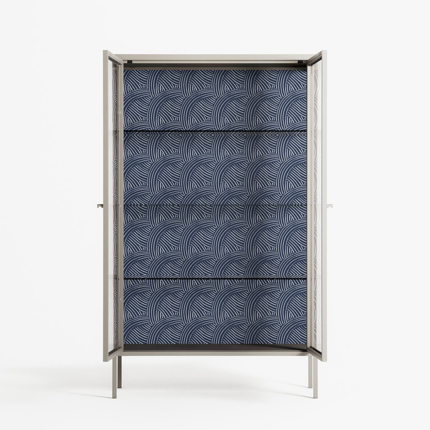 Basket Weave - Cabinet - Katie O’Shea - Pebble - Clear glass