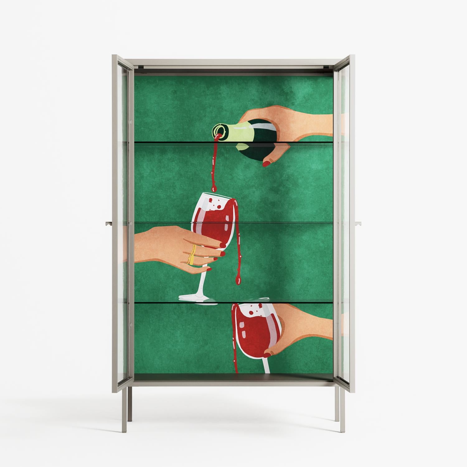 Cheers Girls - Cabinet - Raissa Oltmanns - Pebble - Clear glass