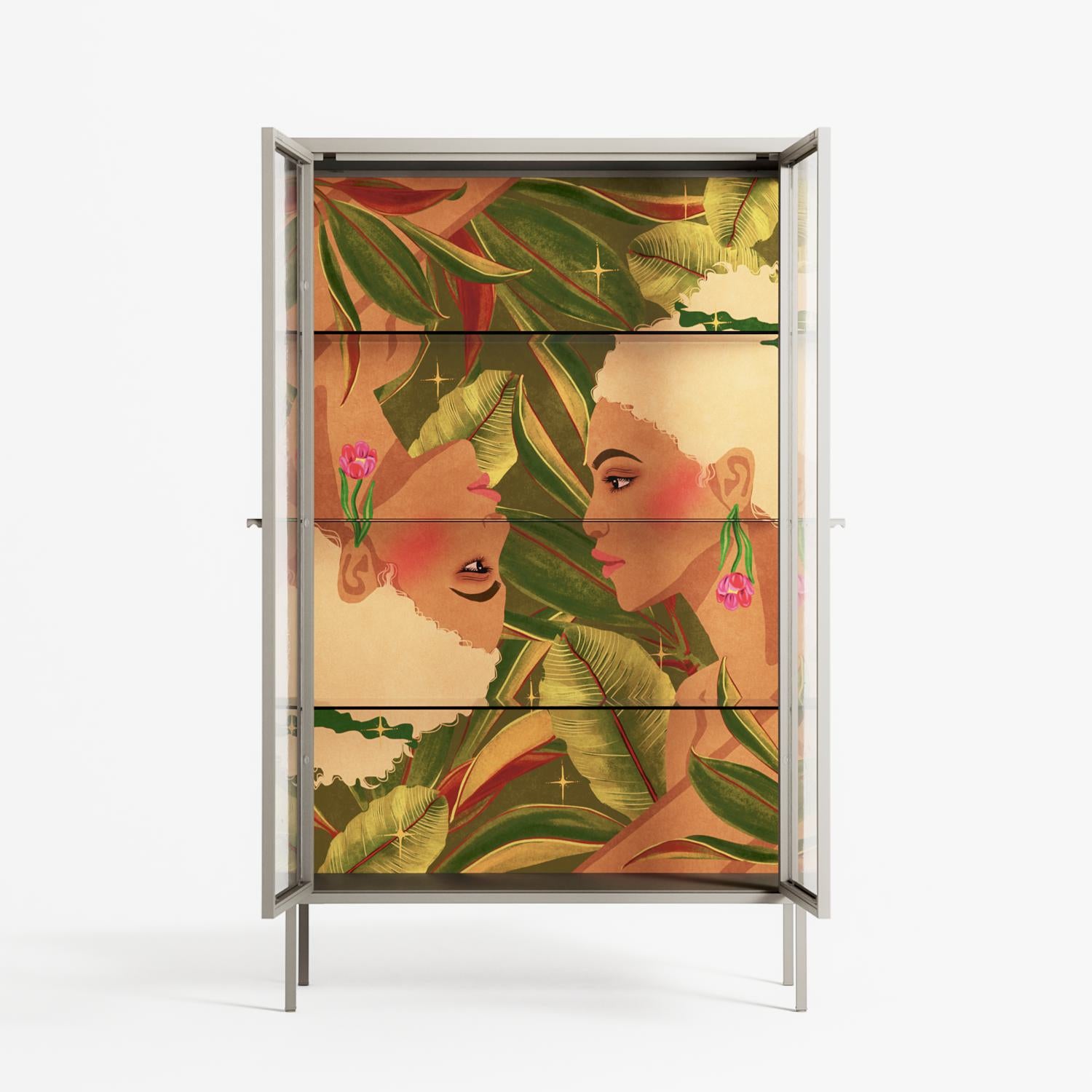Twins - Cabinet - Raissa Oltmanns - Pebble - Clear glass