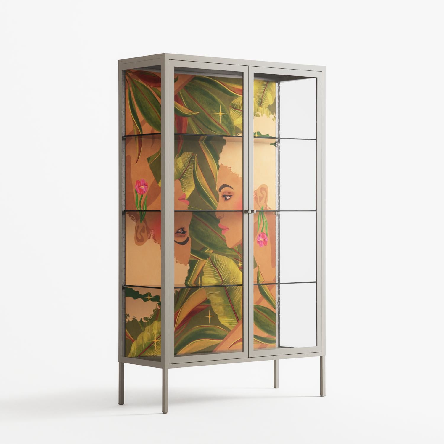 Twins - Cabinet - Raissa Oltmanns - Pebble - Clear glass
