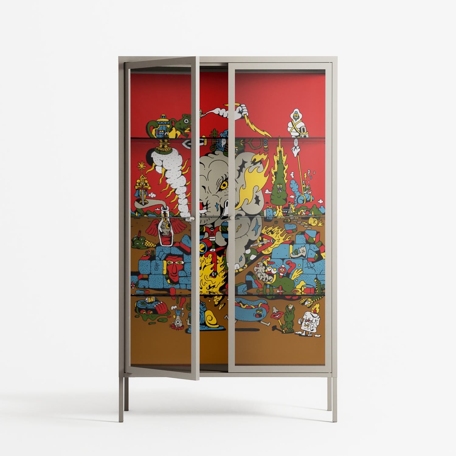 Ganesha - Cabinet - Cezar Berje - Pebble - Clear glass