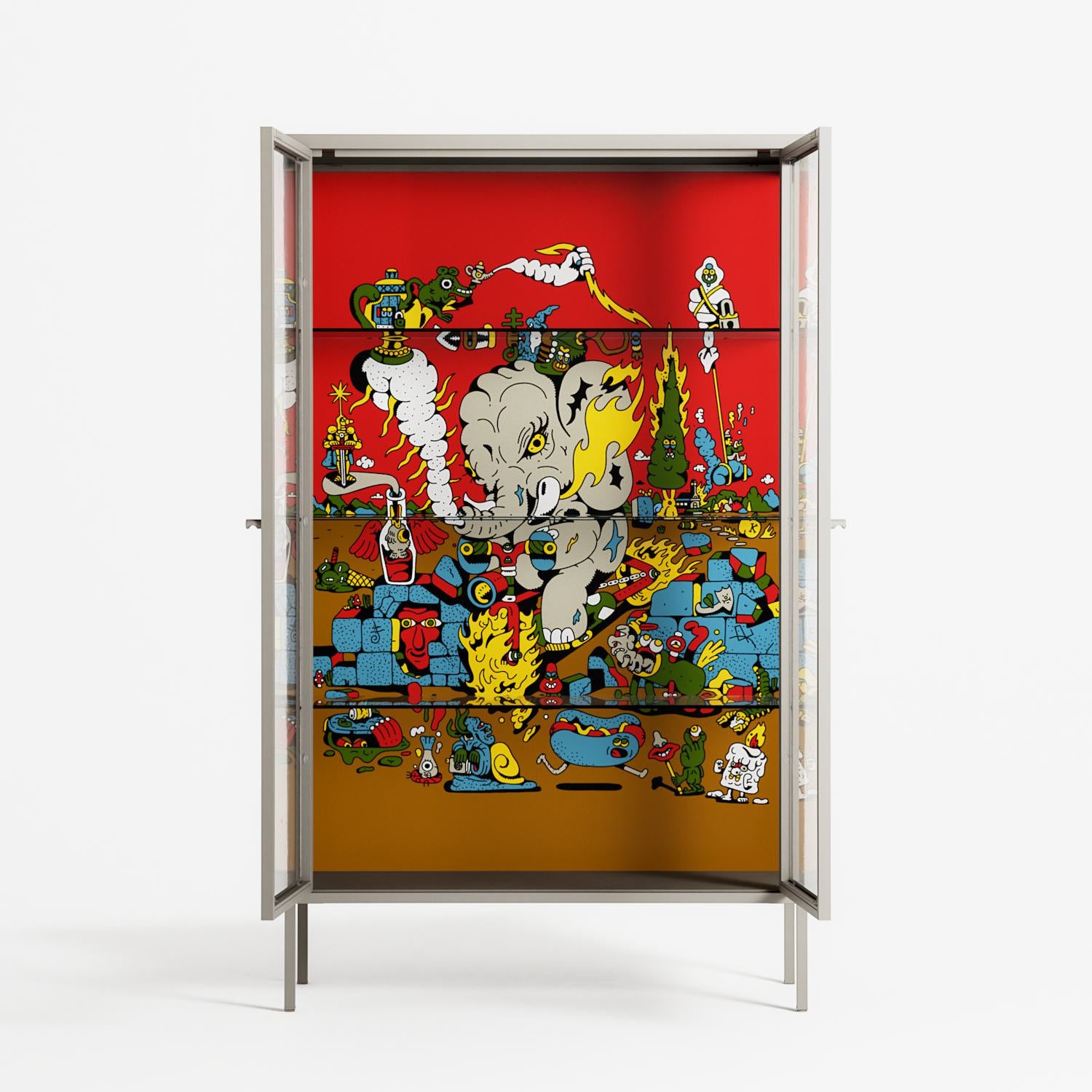Ganesha - Cabinet - Cezar Berje - Pebble - Clear glass