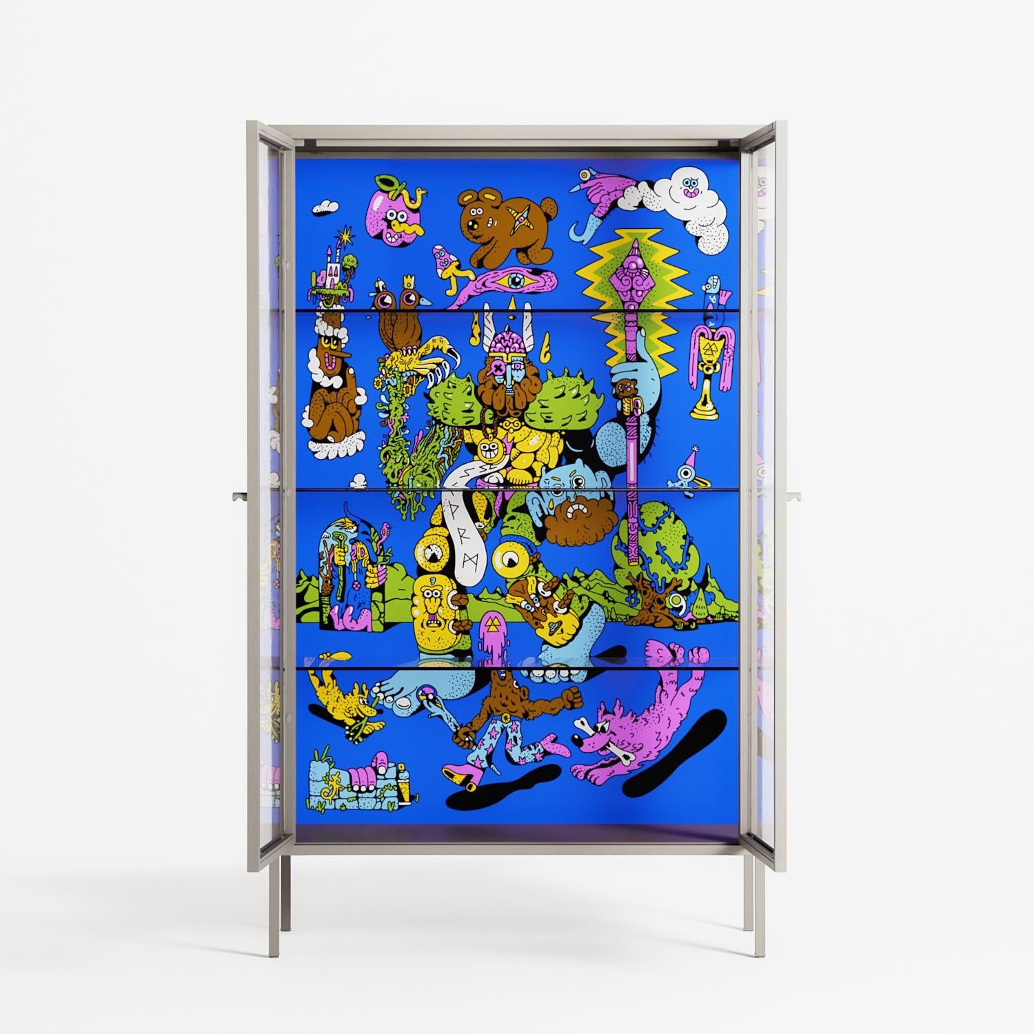 Odin - Cabinet - Cezar Berje - Pebble - Clear glass