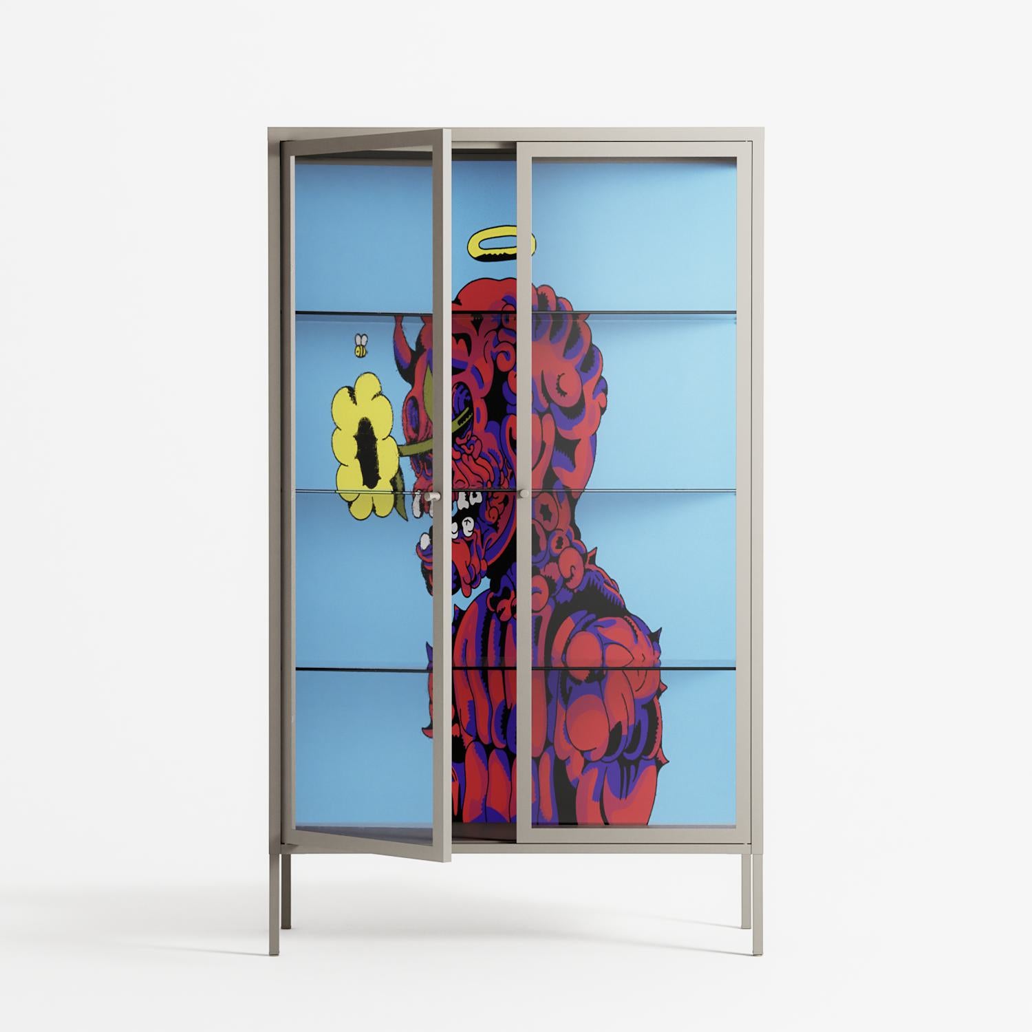 Flower - Cabinet - Cezar Berje - Pebble - Clear glass