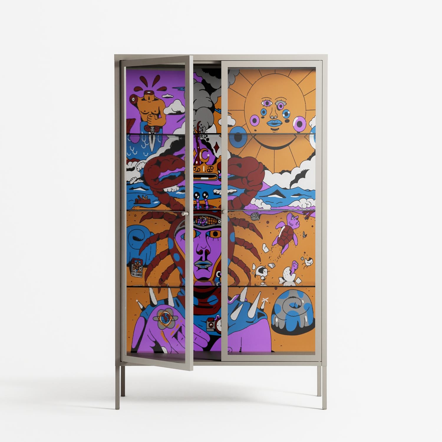 Solar Cancer - Cabinet - Cezar Berje - Pebble - Clear glass