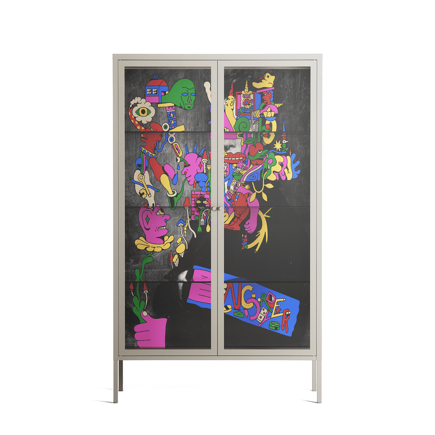 Gentleman - Cabinet - Cezar Berje - Pebble - Clear glass