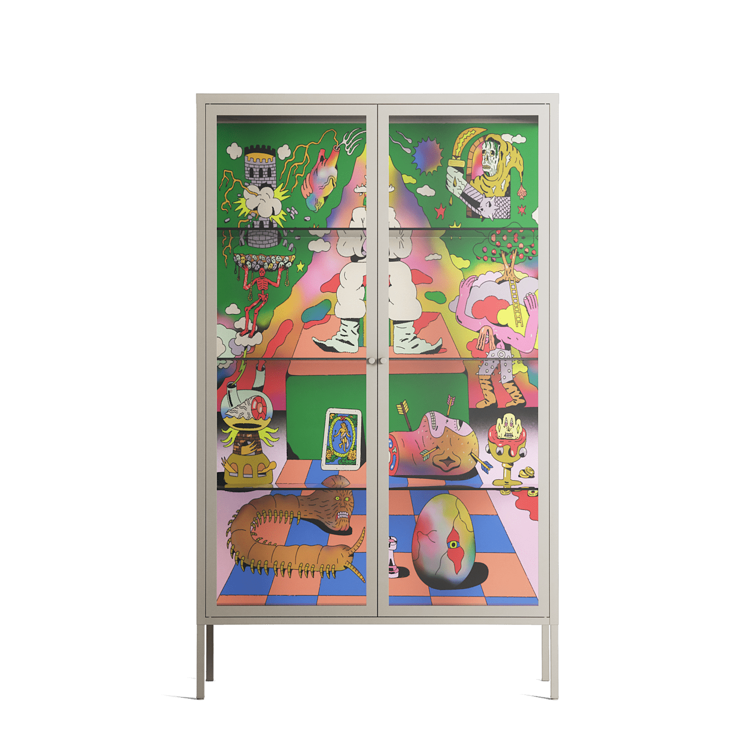 The Holy Mountain - Cabinet - Cezar Berje - Pebble - Clear glass