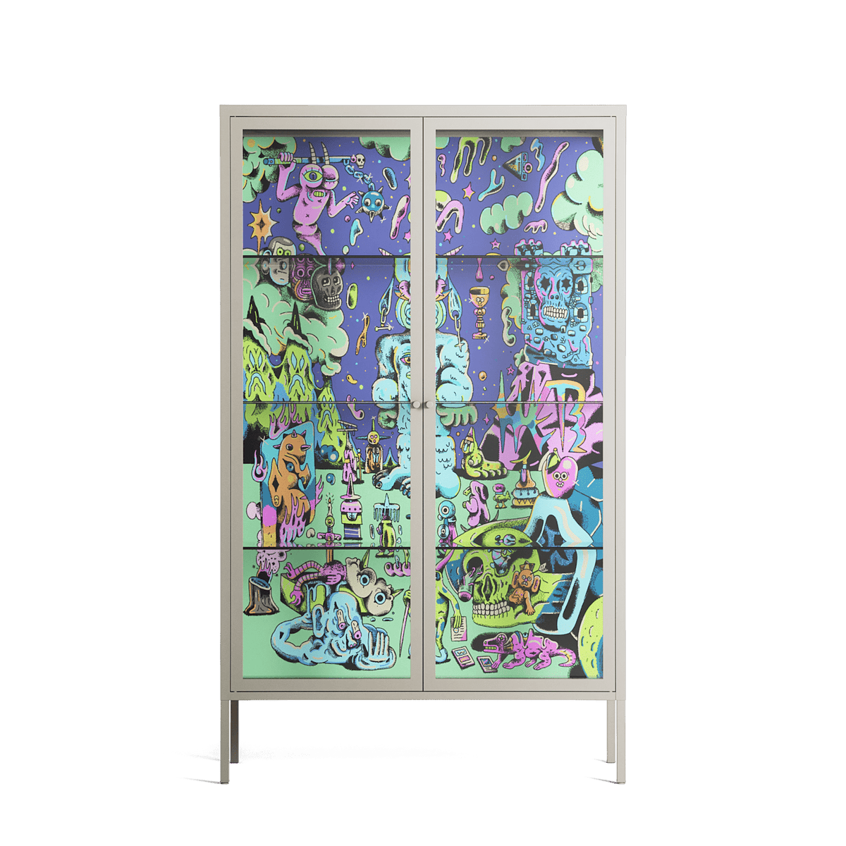 Transmutation - Cabinet - Cezar Berje - Pebble - Clear glass