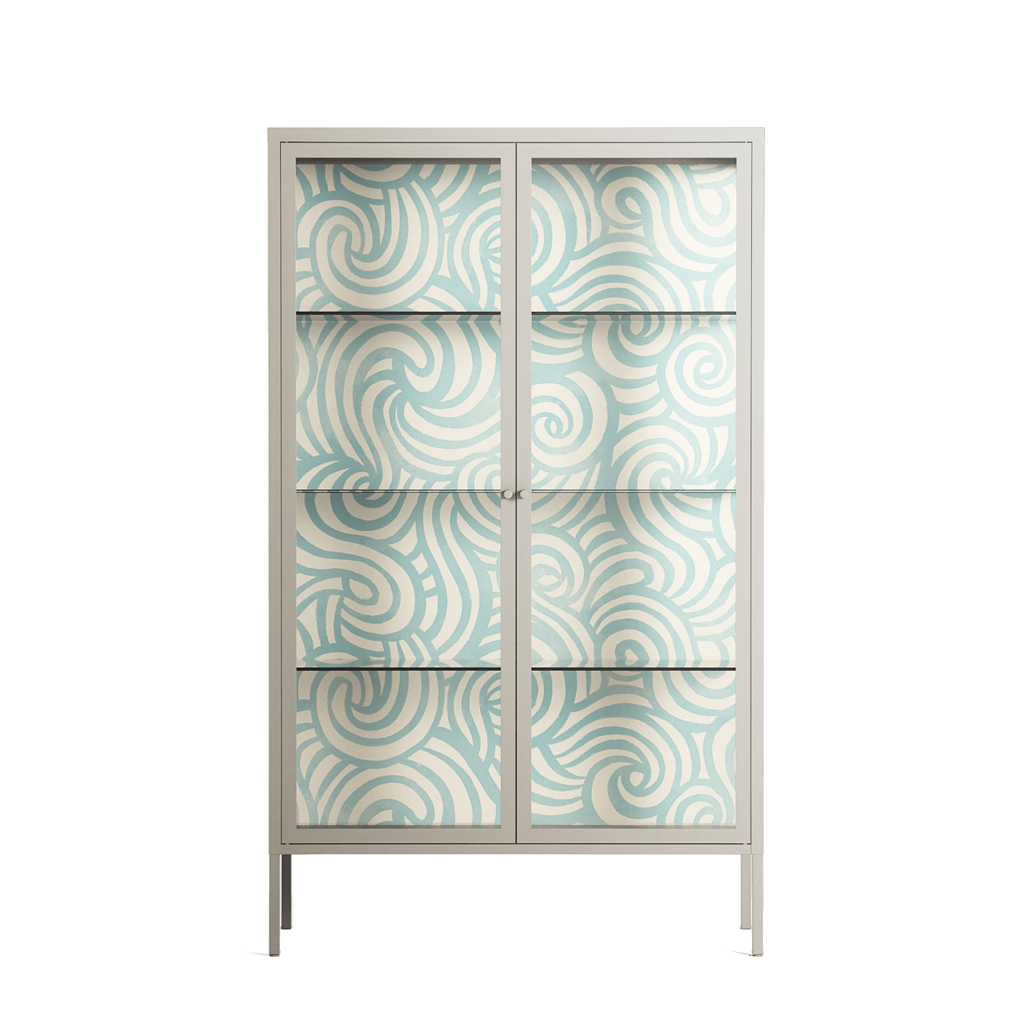 Epic Swirl - Cabinet - Amy Suther - Pebble - Clear glass