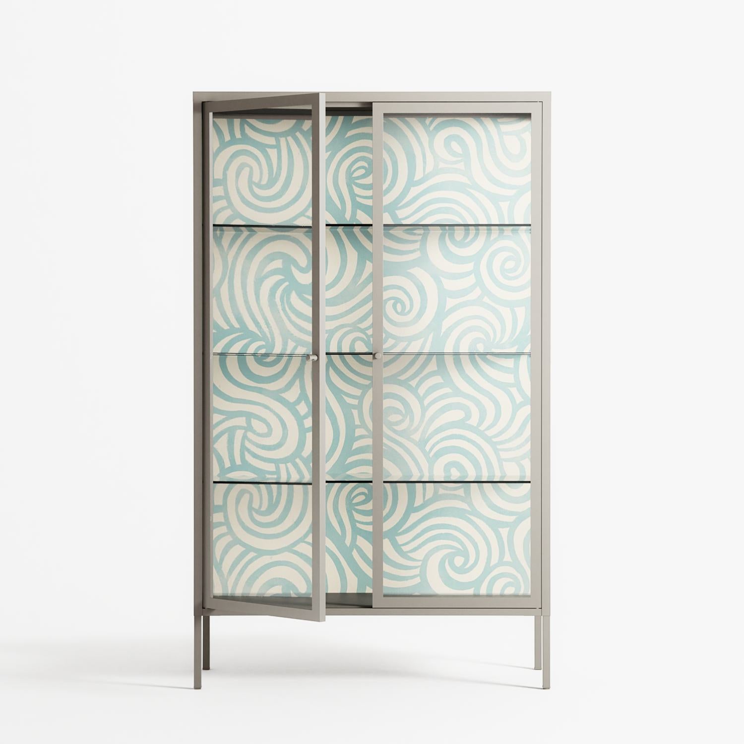 Epic Swirl - Cabinet - Amy Suther - Pebble - Clear glass