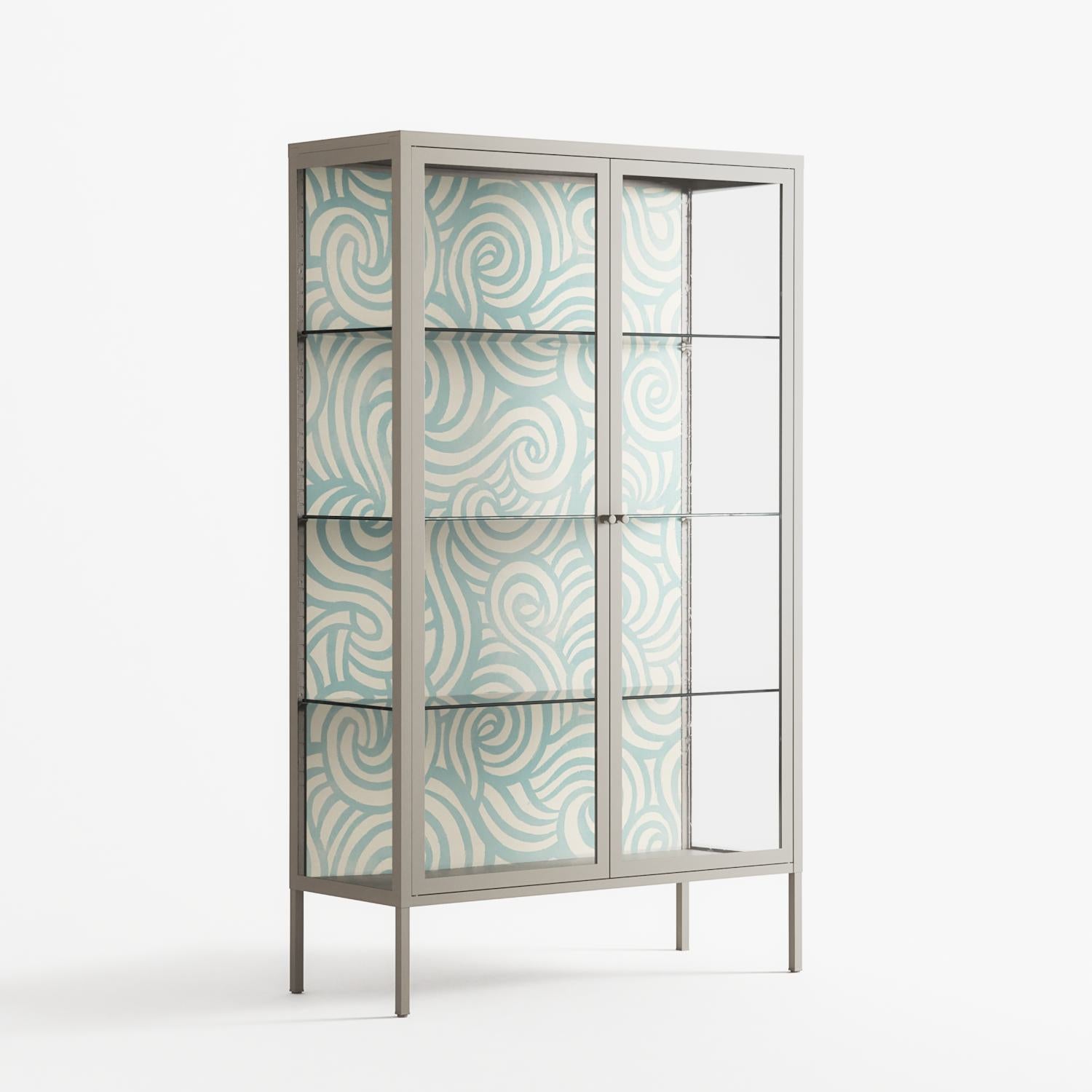 Epic Swirl - Cabinet - Amy Suther - Pebble - Clear glass
