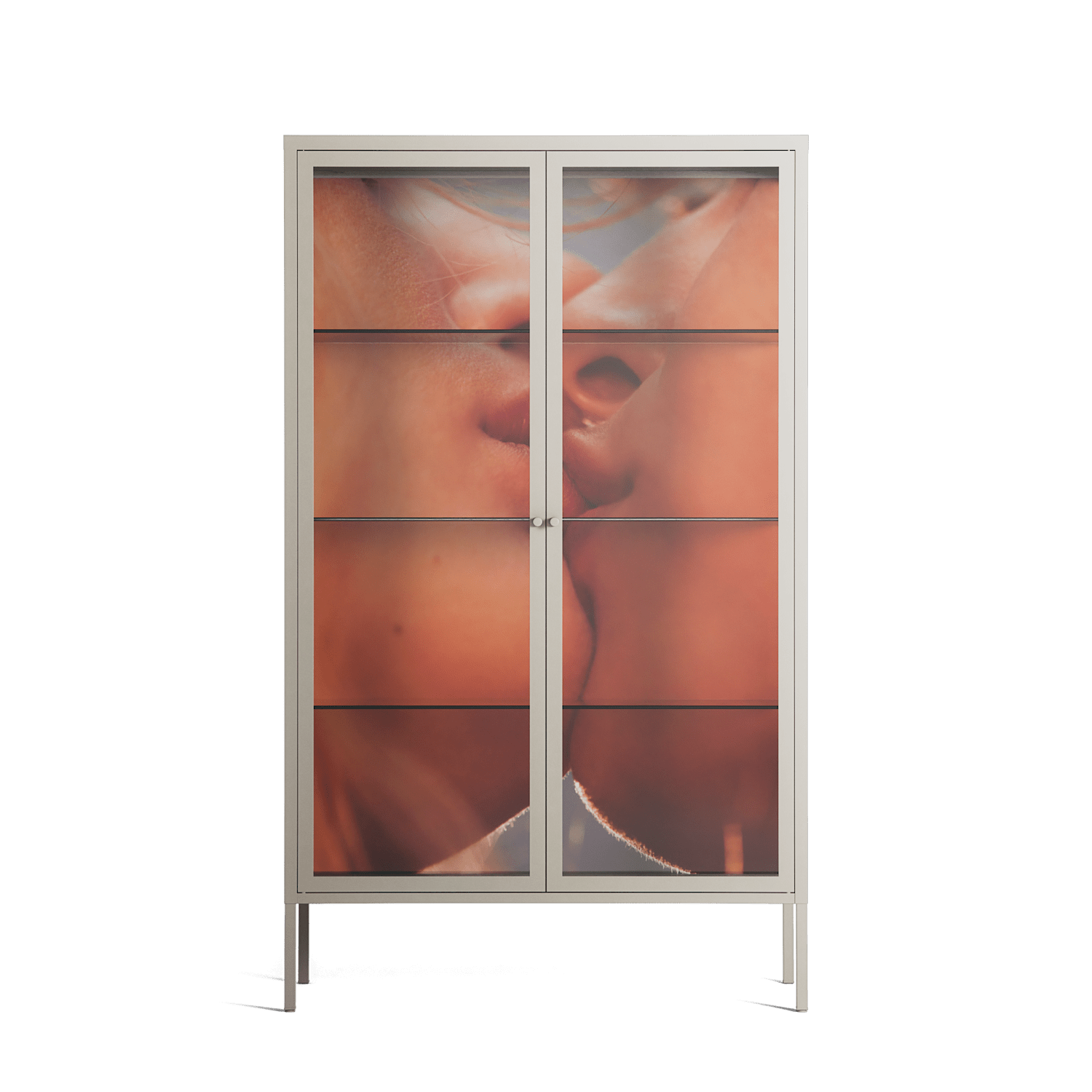 The Art Of Kissing - Cabinet - Nadia Ryder - Pebble - Clear glass