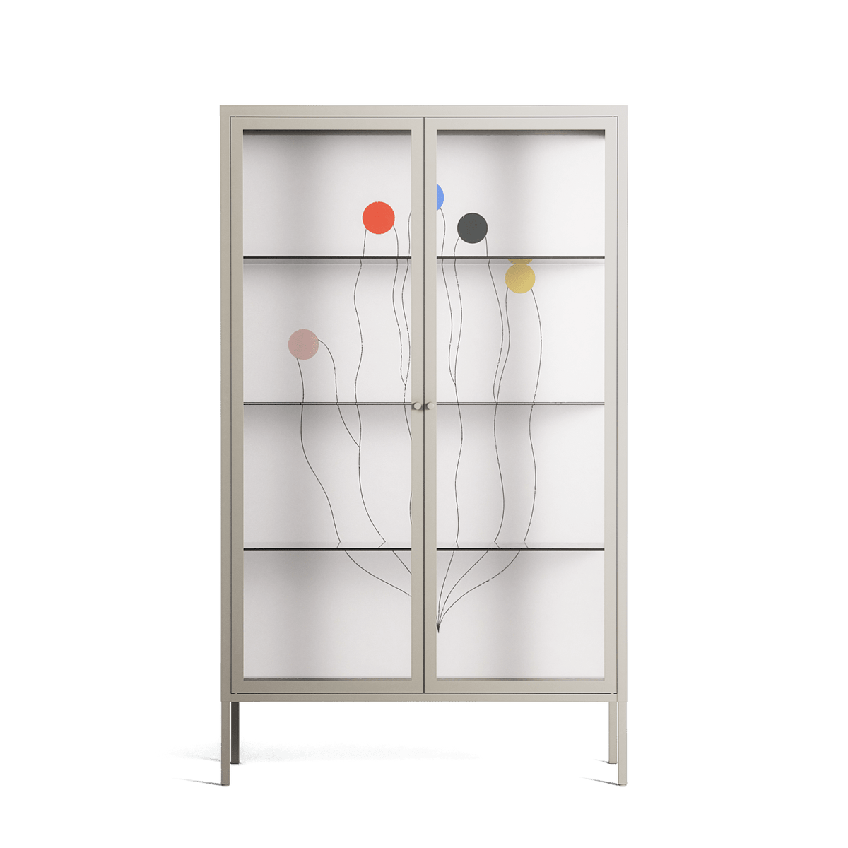 Épanoui - Cabinet - David Vanadia - Pebble - Clear glass