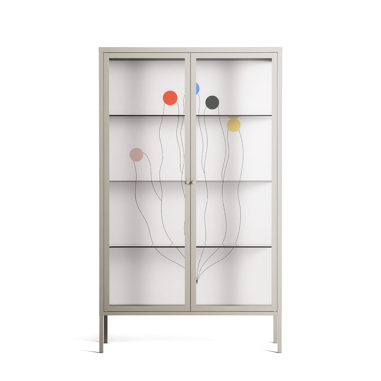 Épanoui - Cabinet - David Vanadia - Pebble - Clear glass