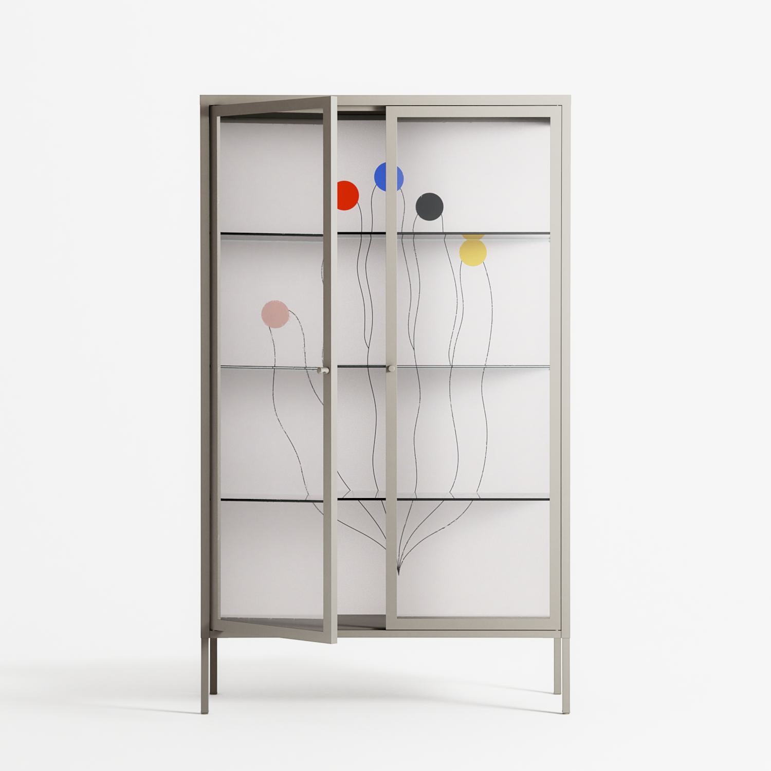 Épanoui - Cabinet - David Vanadia - Pebble - Clear glass