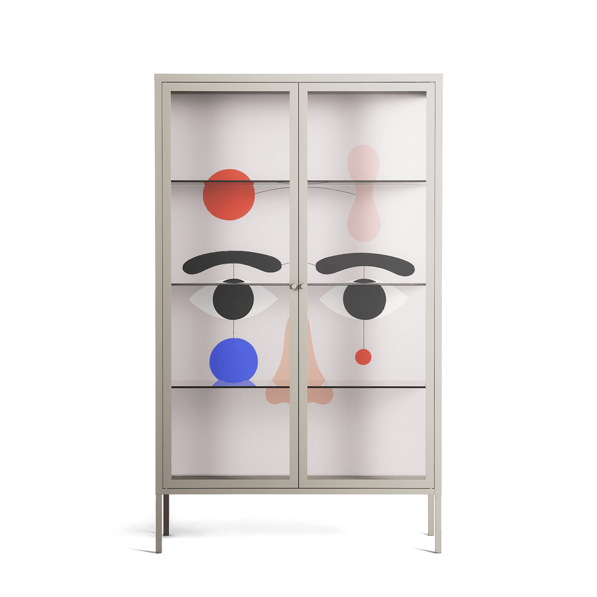 Équilibré - Cabinet - David Vanadia - Pebble - Clear glass