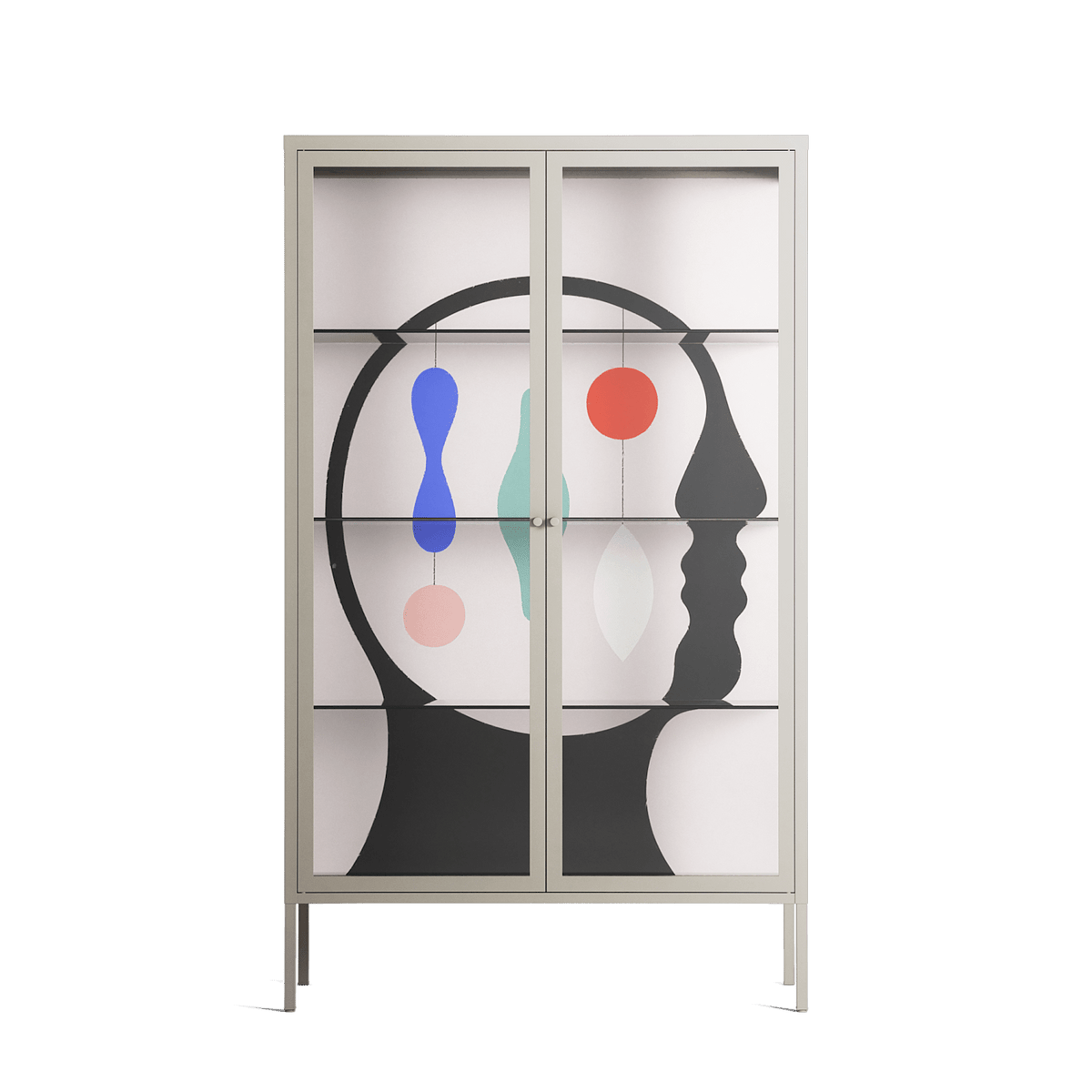 Équilibre_Intérieur - Cabinet - David Vanadia - Pebble - Clear glass